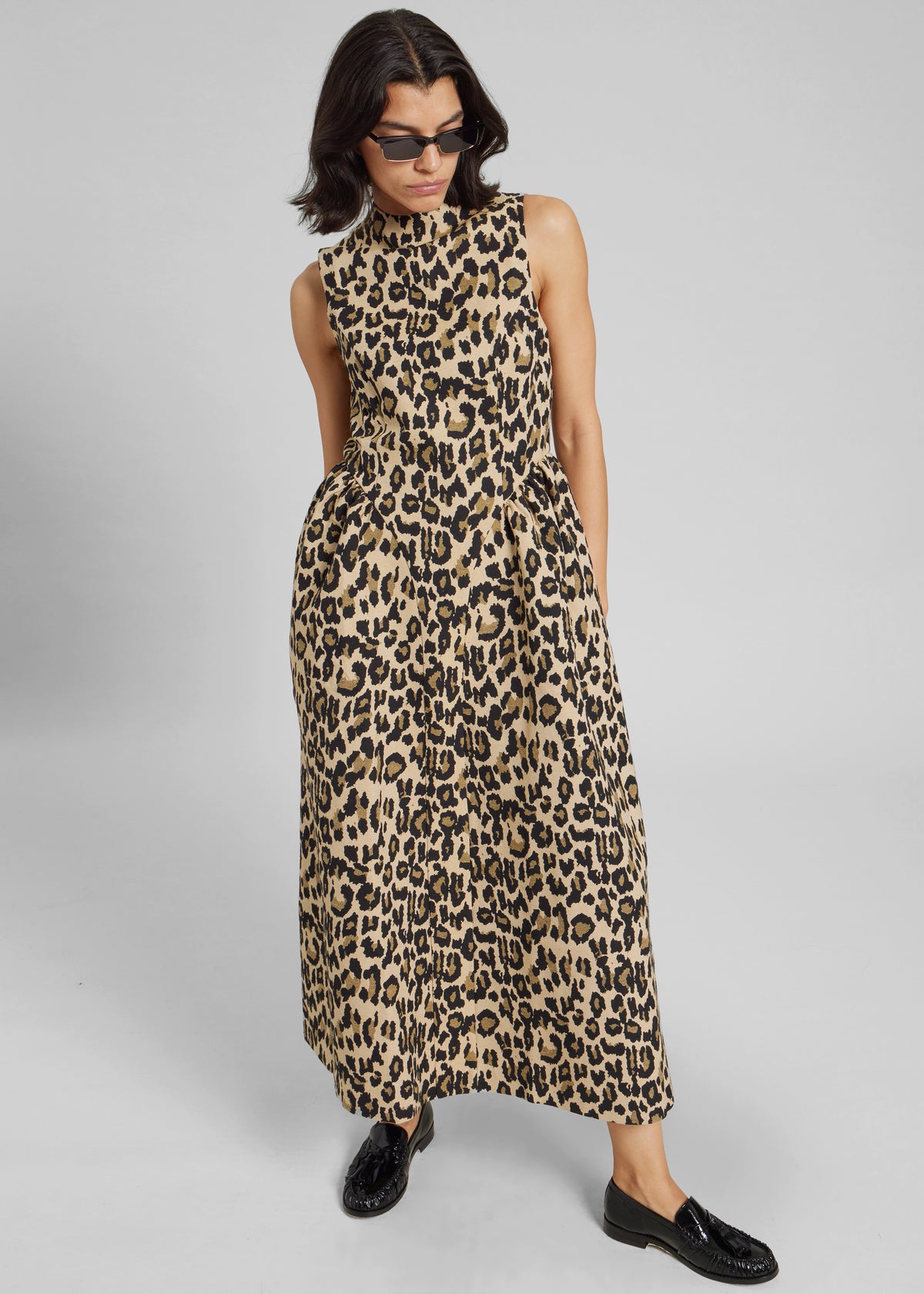 Rotate Jacquard Midi Dress - Dijon Comb - 4