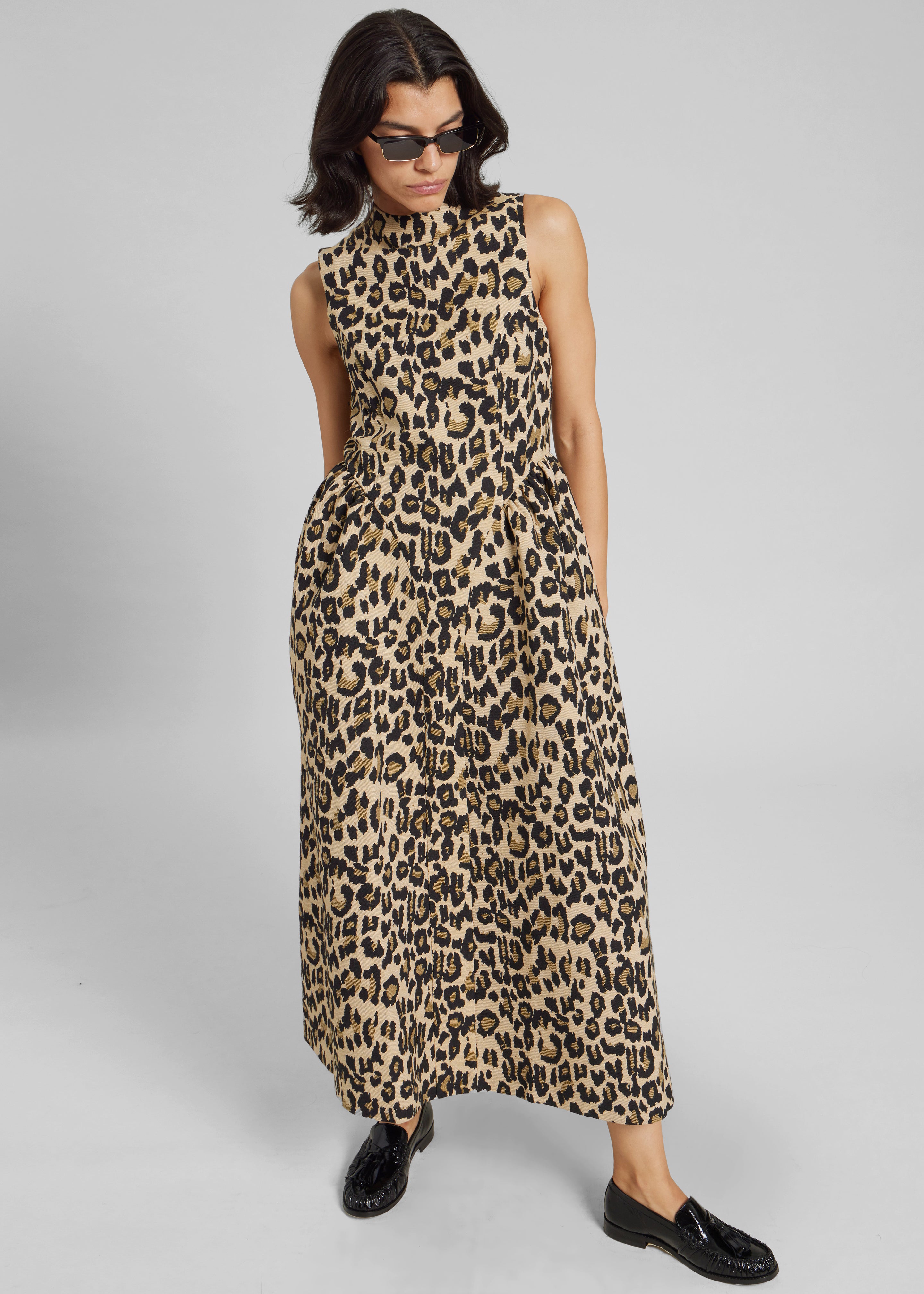 Rotate Jacquard Midi Dress - Dijon Comb - 4