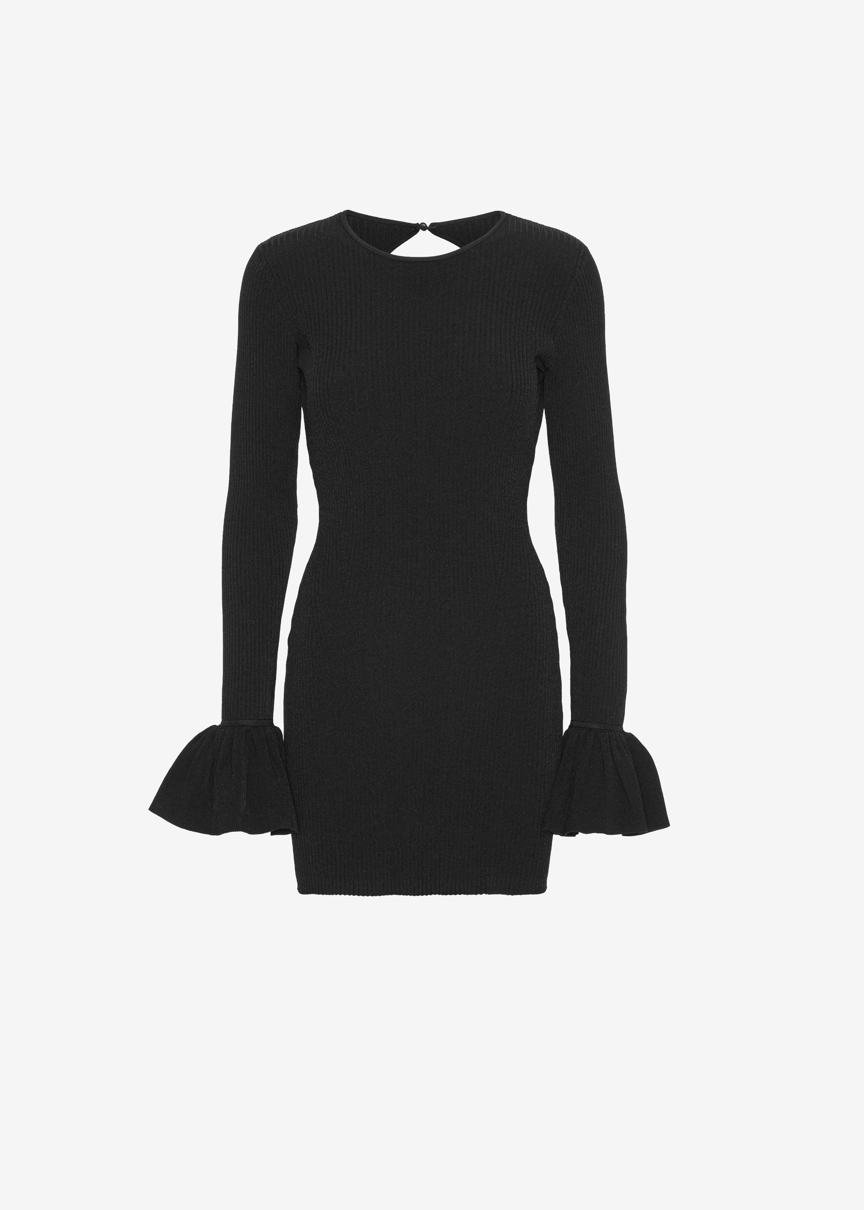 Rotate Knit Mini Cutout Dress - Black - 7