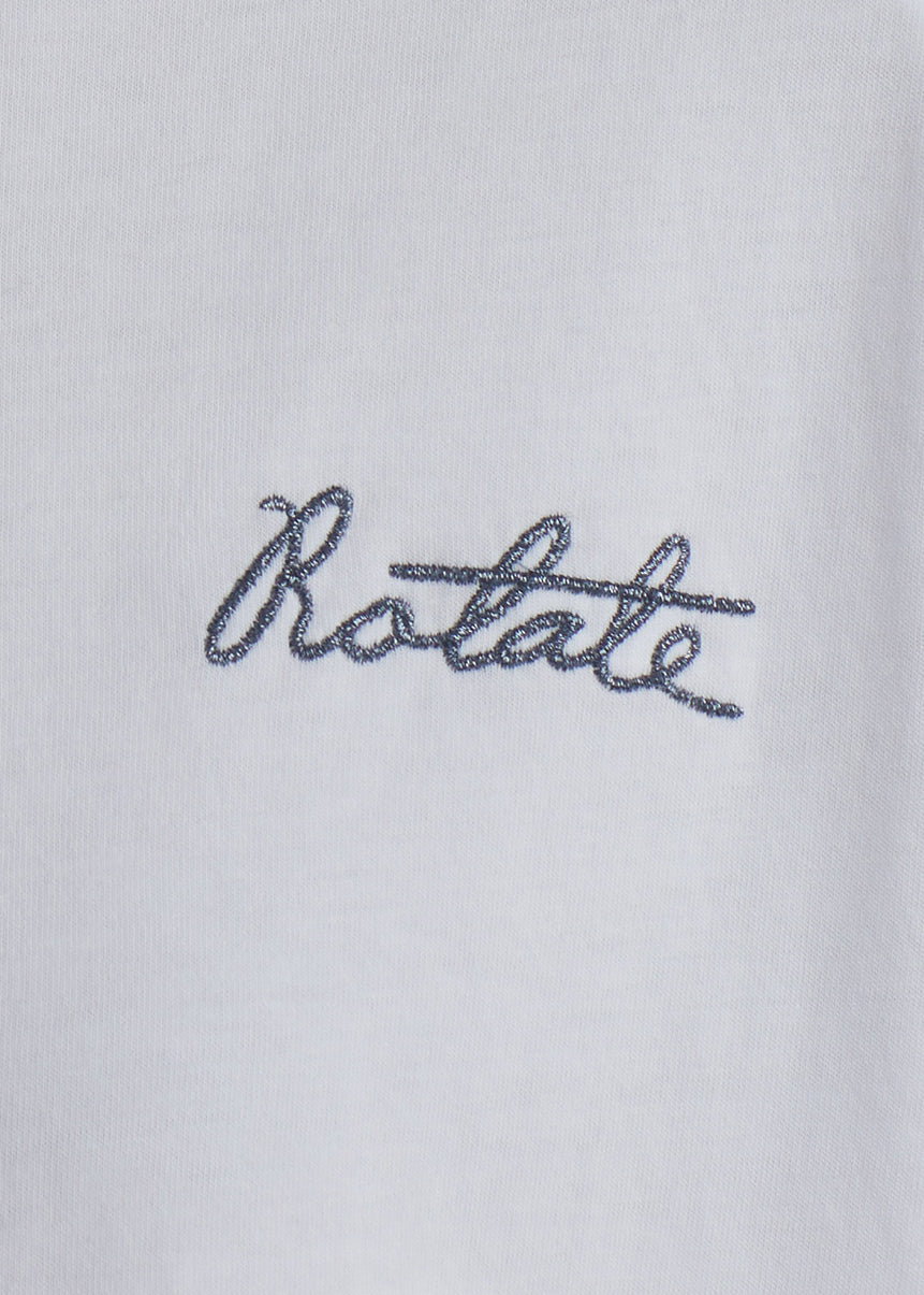 Rotate Oversized Logo T-Shirt - Bright White - 4
