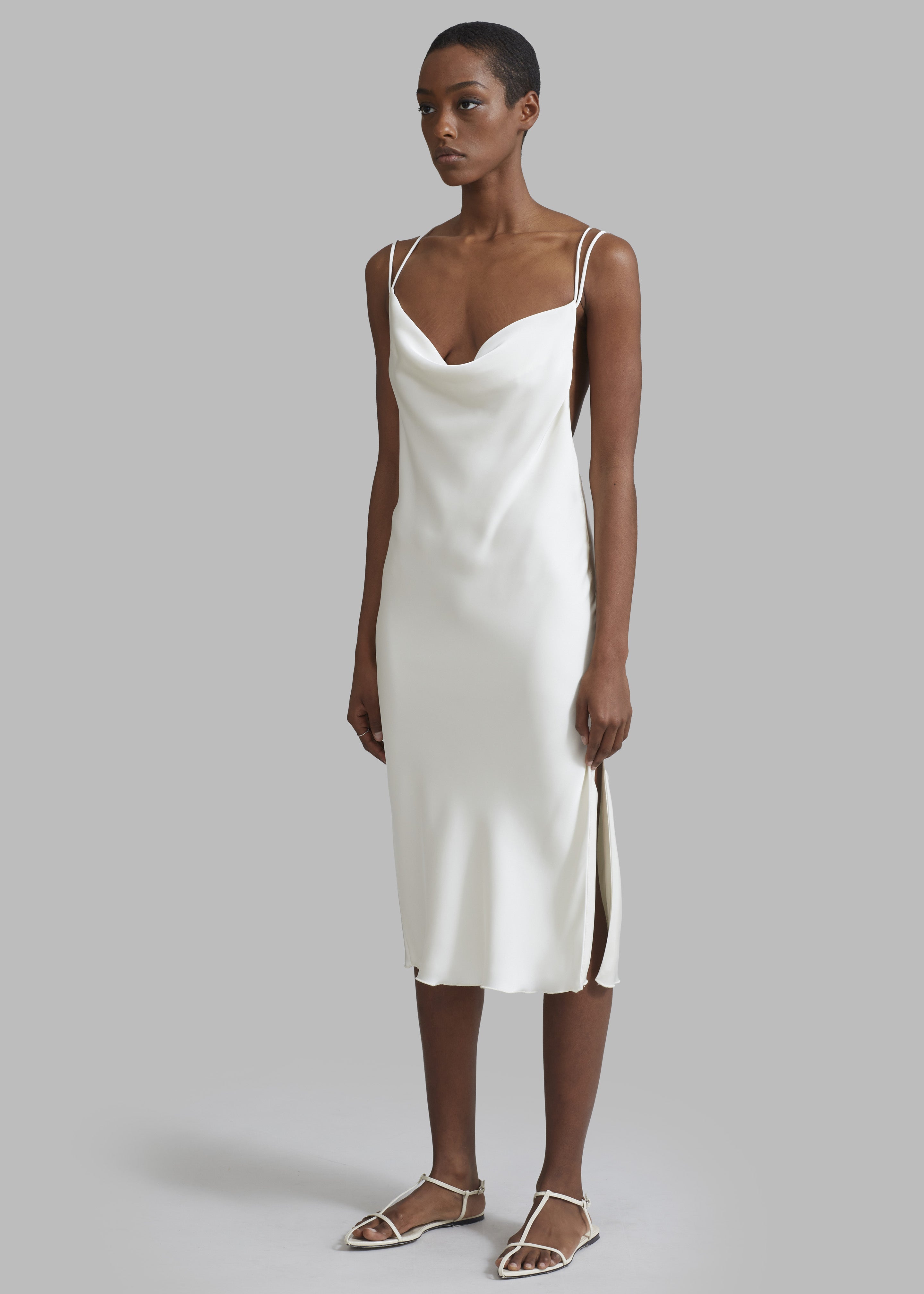 Rotate Satin Midi Slip Dress
