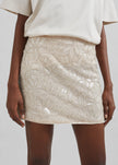 Rotate Sequin Mini Skirt - Silver Birch