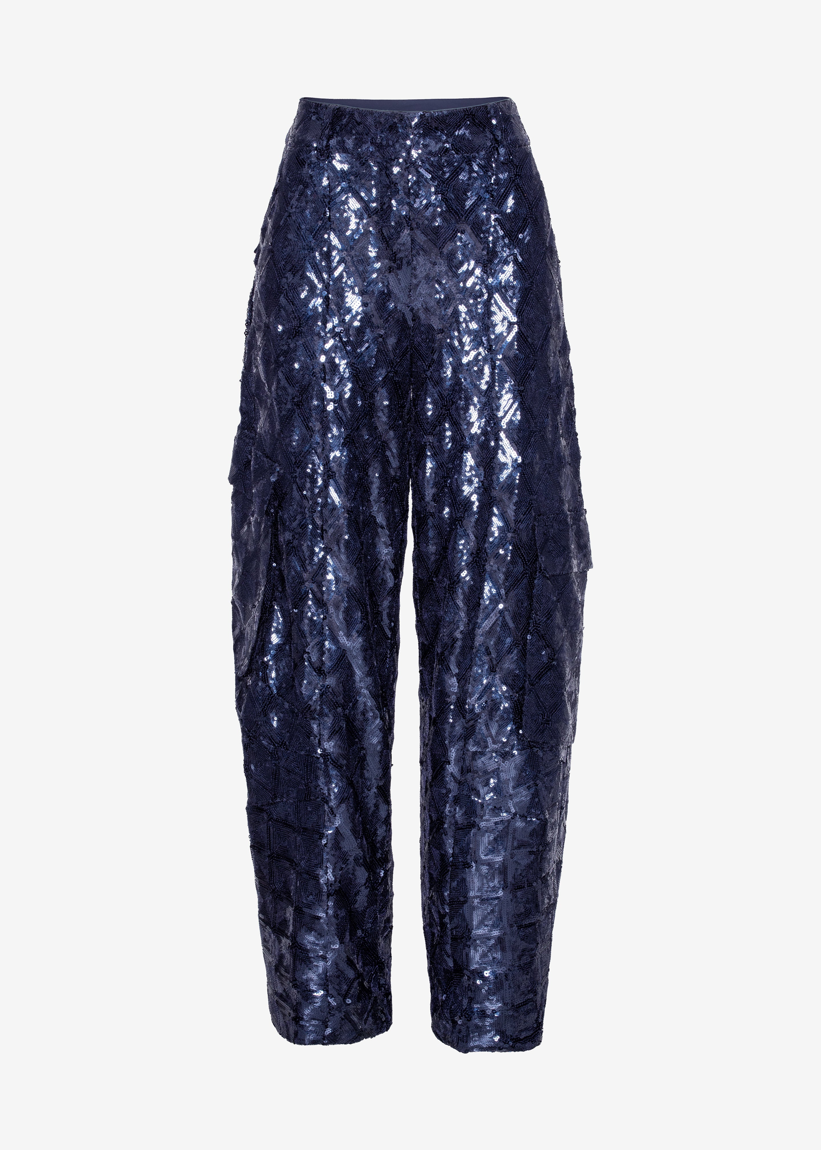 ROTATE Sequins Cargo Pants - Dark Blue - 12