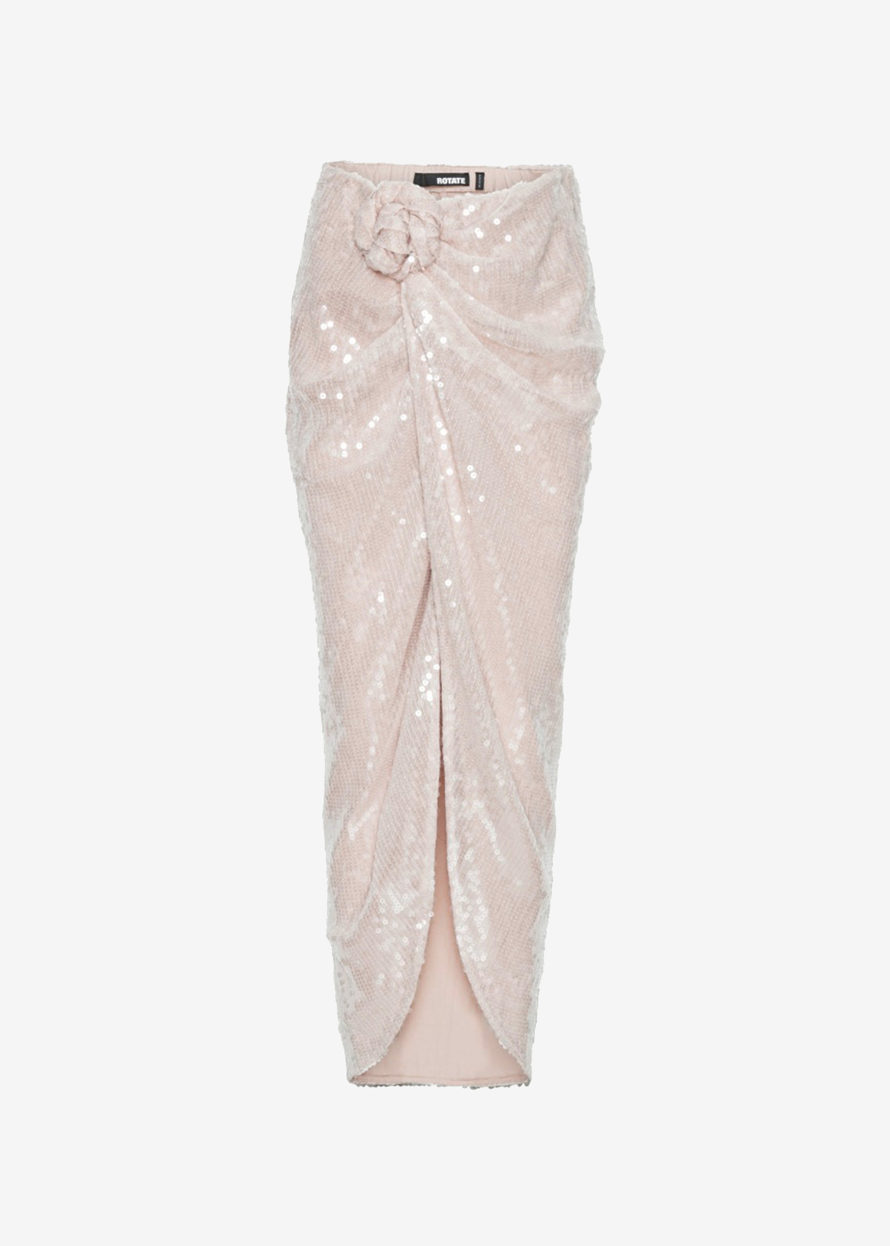 Rotate Sequins Knot Skirt - Nougat - 6