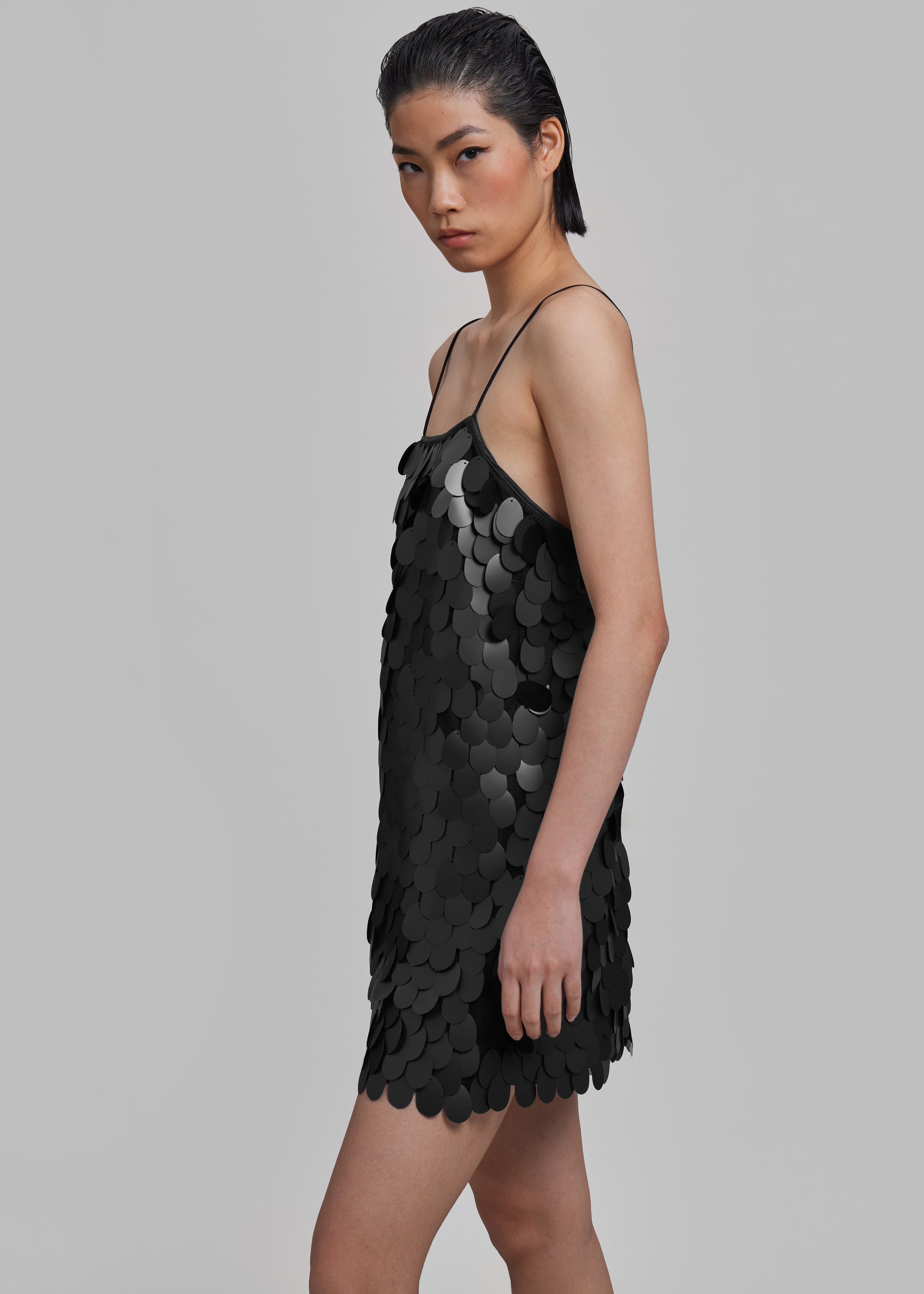 ROTATE Sequins Mini Slip Dress - Black - 2
