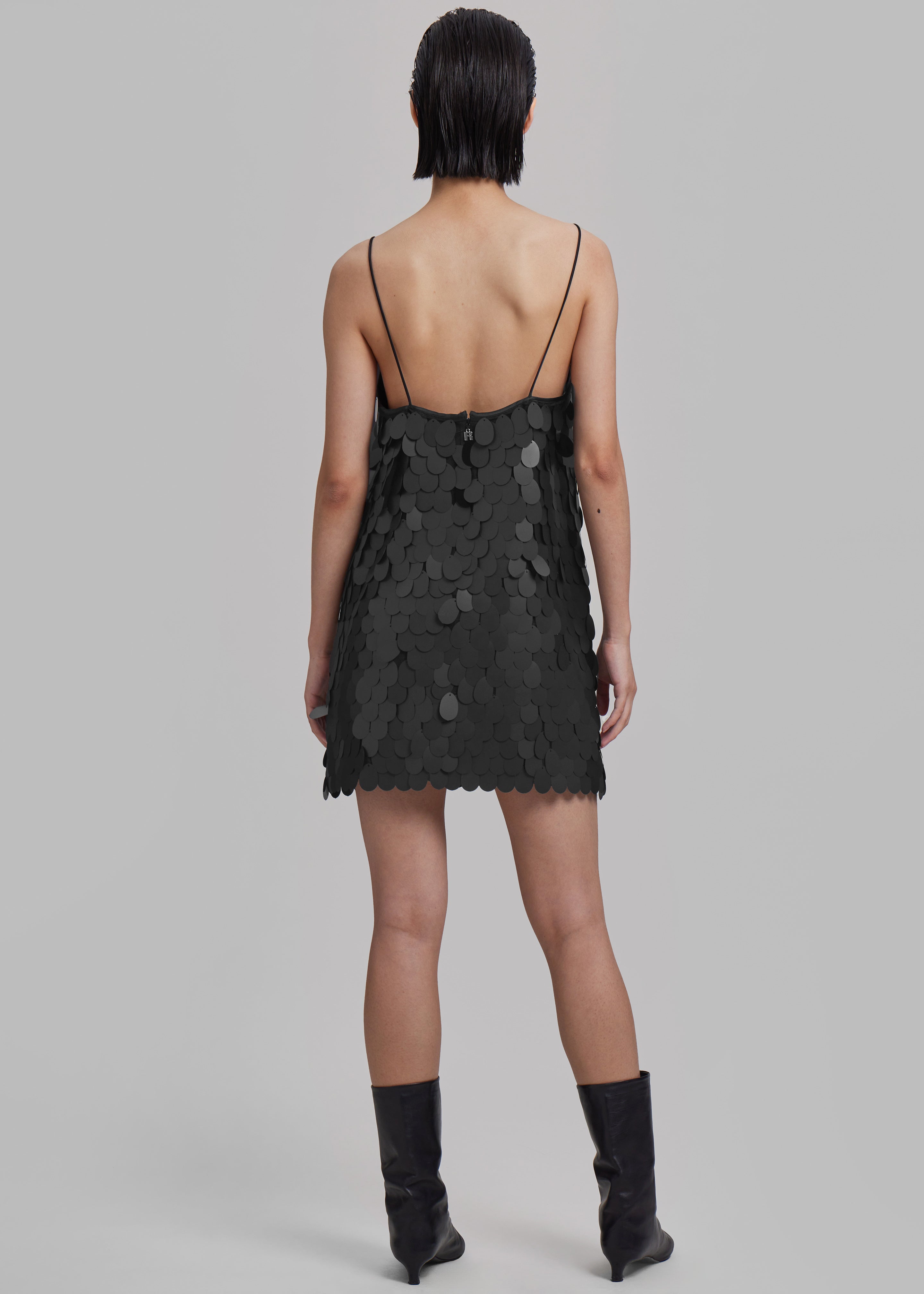 ROTATE Sequins Mini Slip Dress - Black - 8