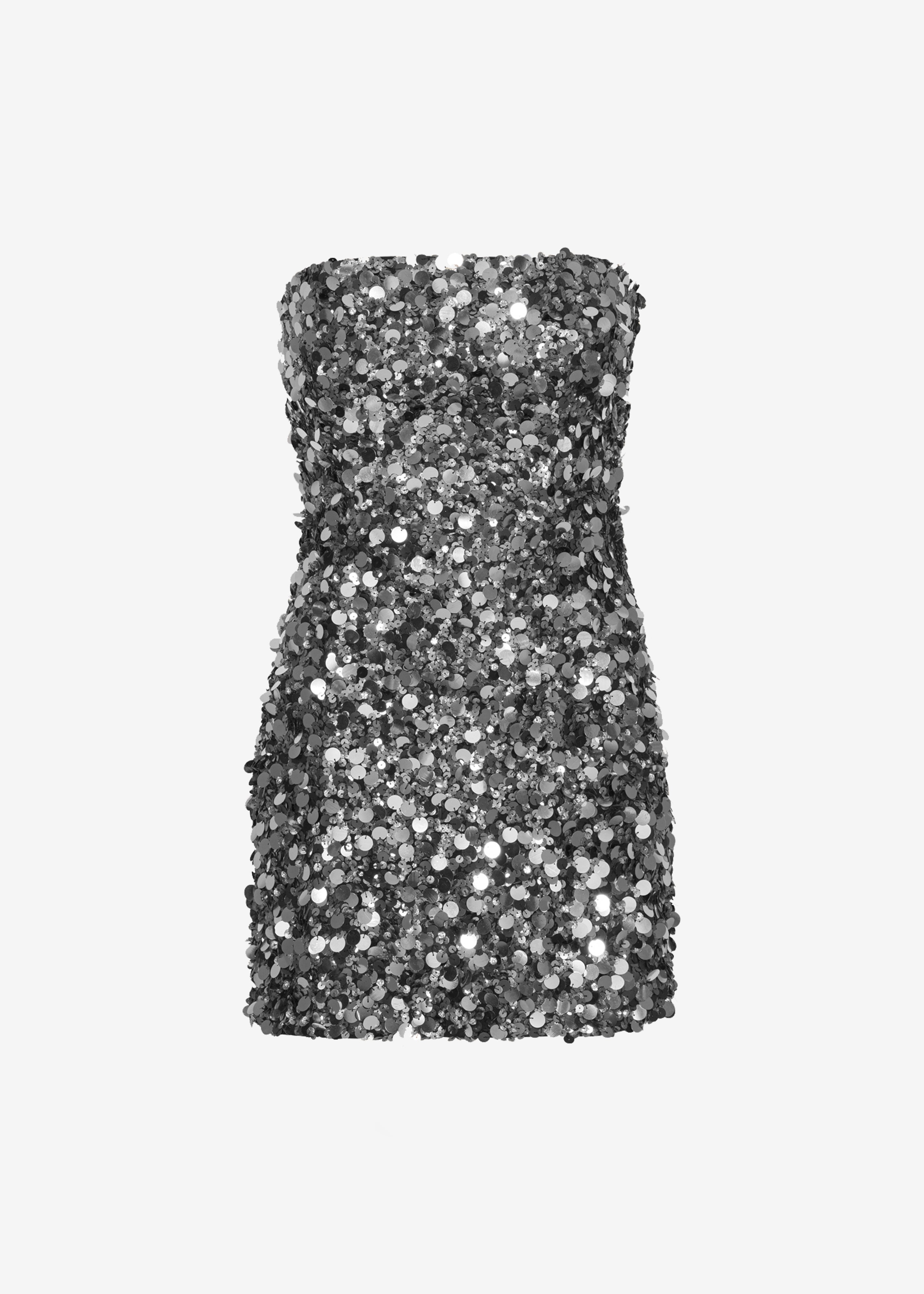 Silver sequin tube outlet dress