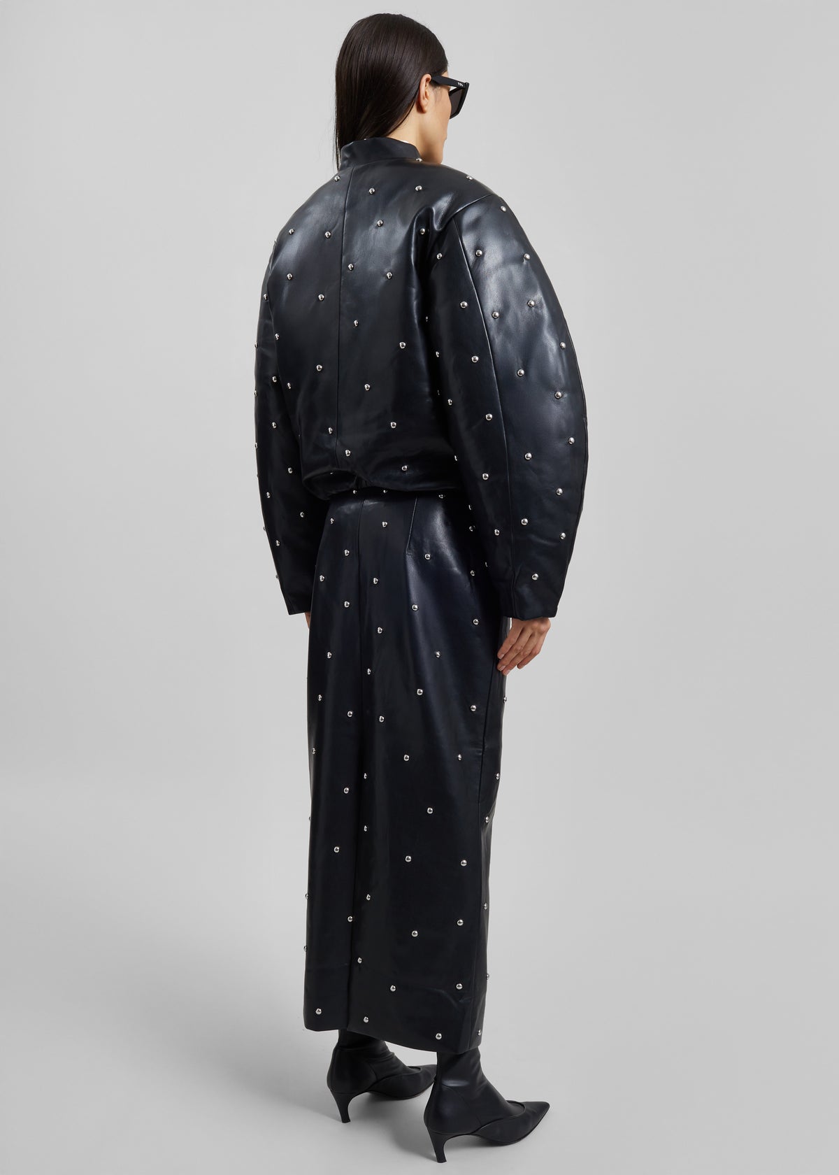 Rotate Studded Padded Jacket - Black - 9