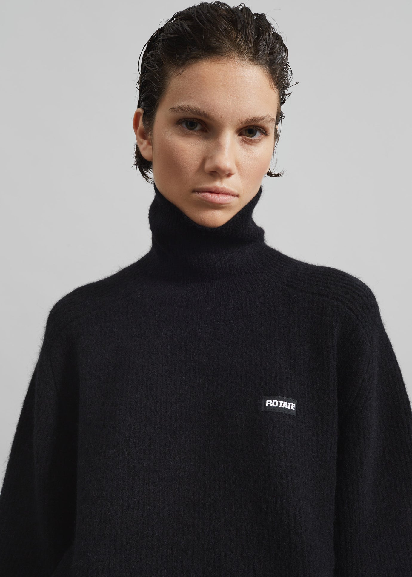 Rotate Turtleneck Sweater - Black - 1