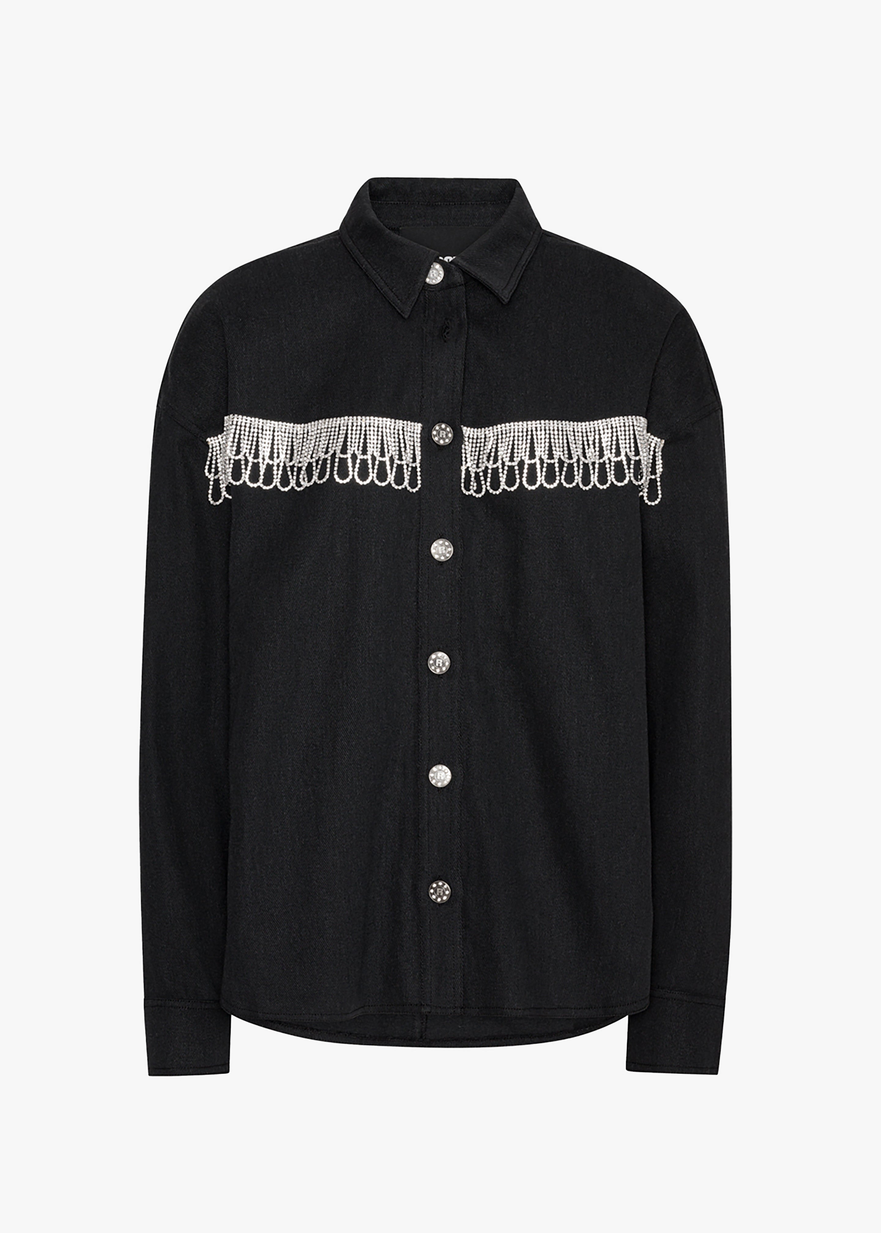 ROTATE Twill Oversized Shirt - Black – The Frankie Shop
