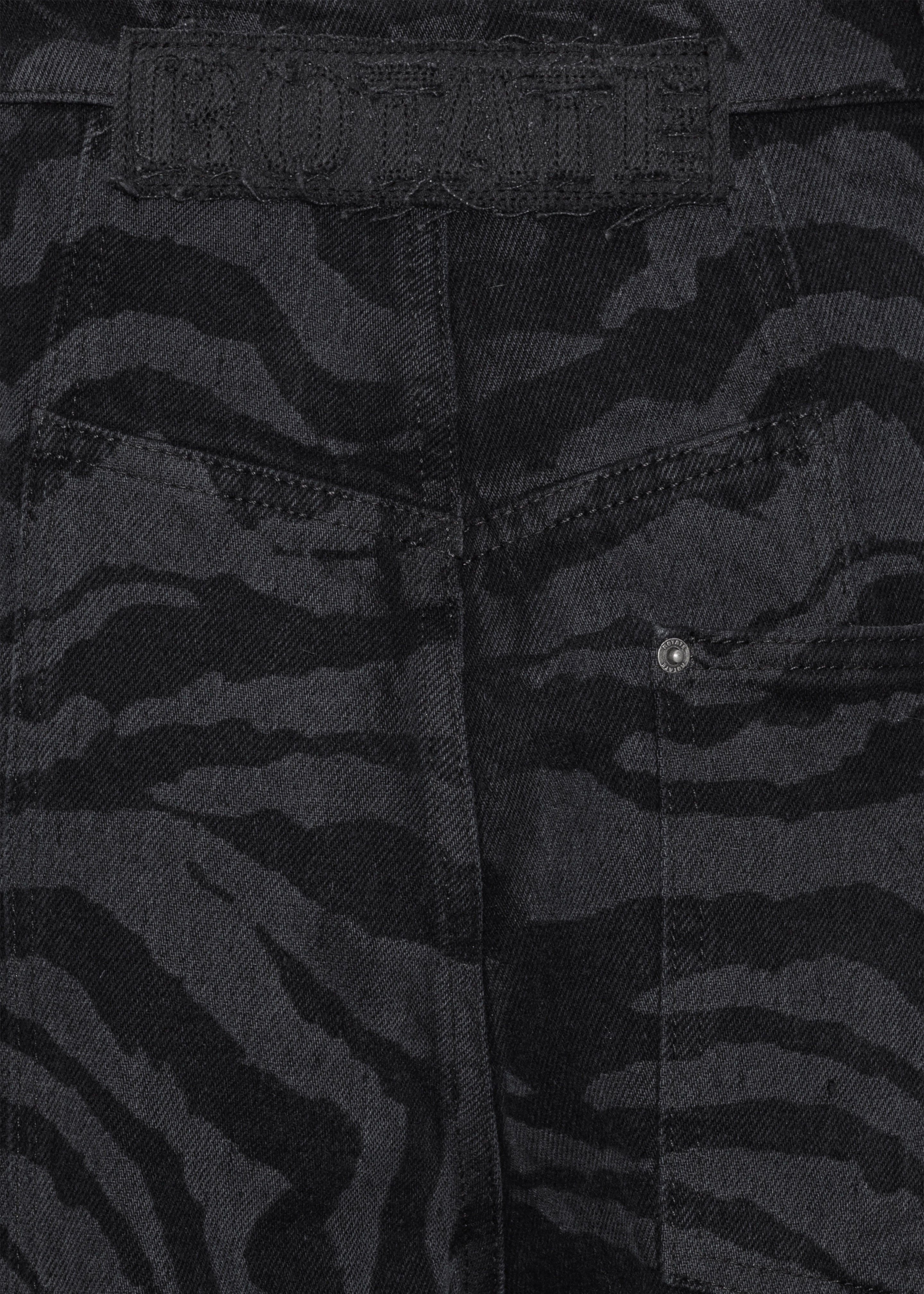 Rotate Zebra Twill Cargo Pants - Black Washed - 6