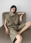 Rove Sleeveless Bomber Jacket - Olive