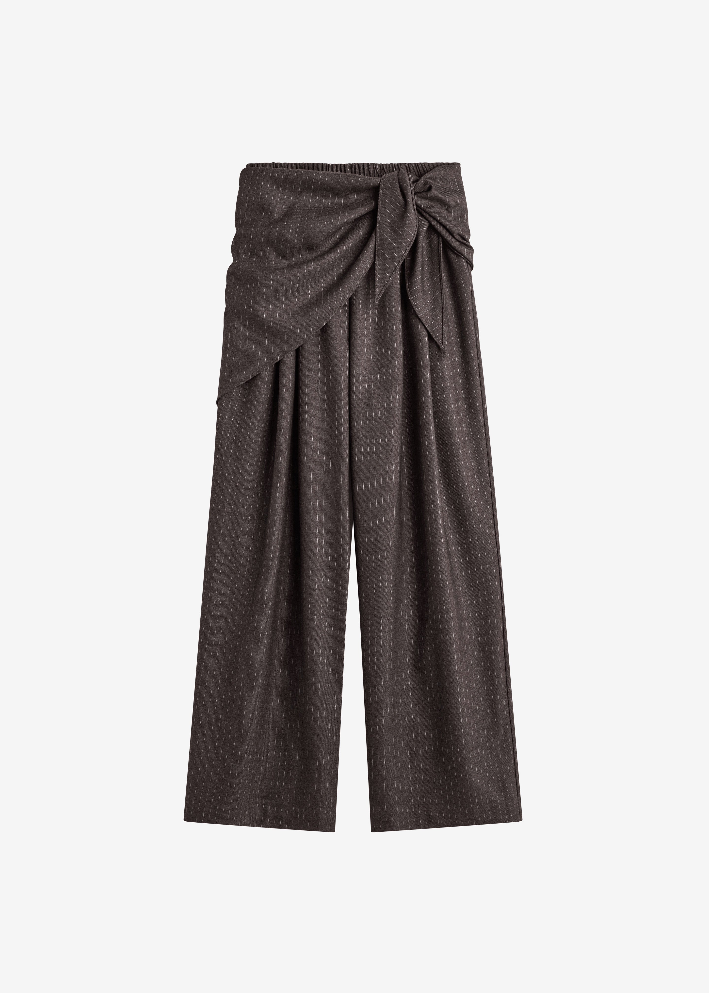 Rovigo Scarf Wrap Pants - Brown Stripe – The Frankie Shop