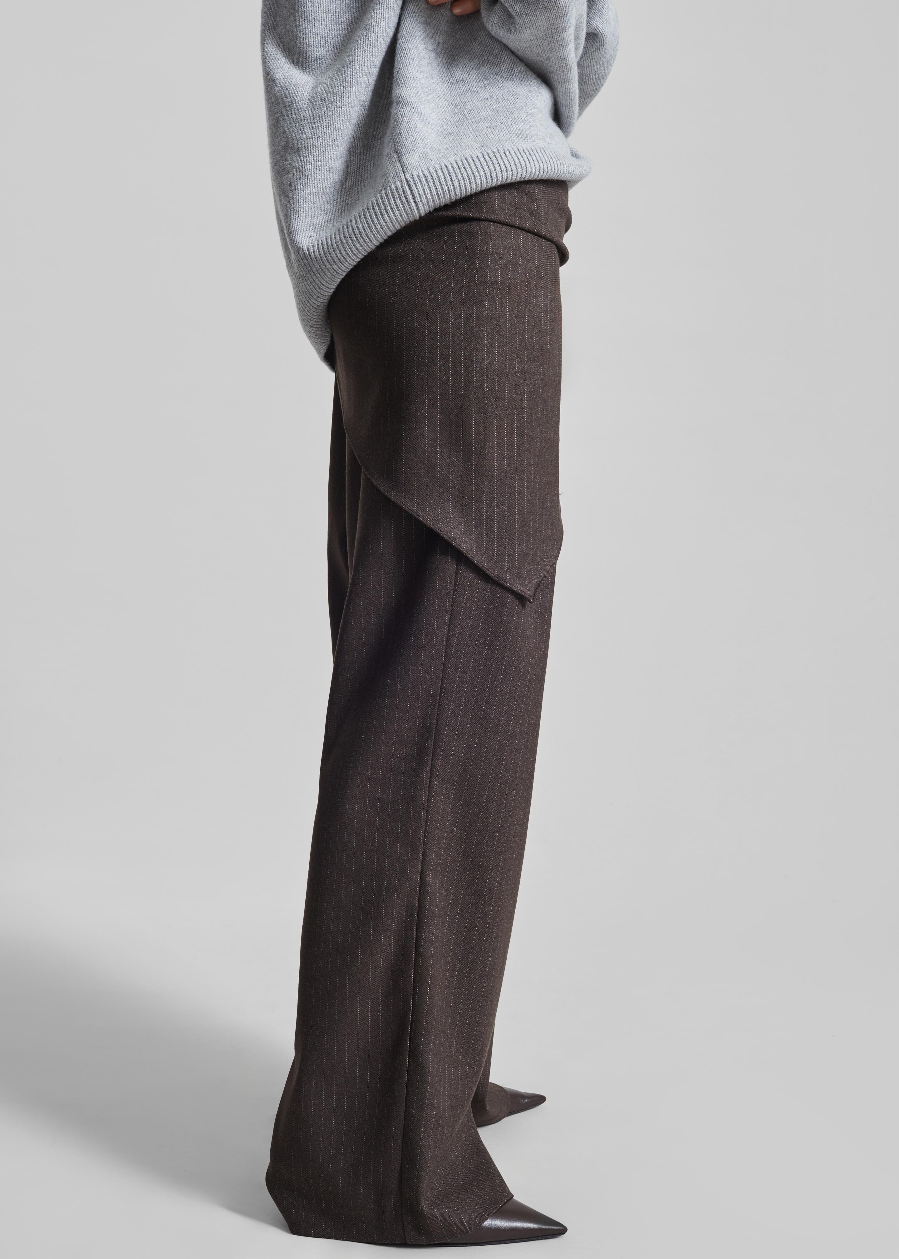 Rovigo Scarf Wrap Pants - Brown Stripe – The Frankie Shop