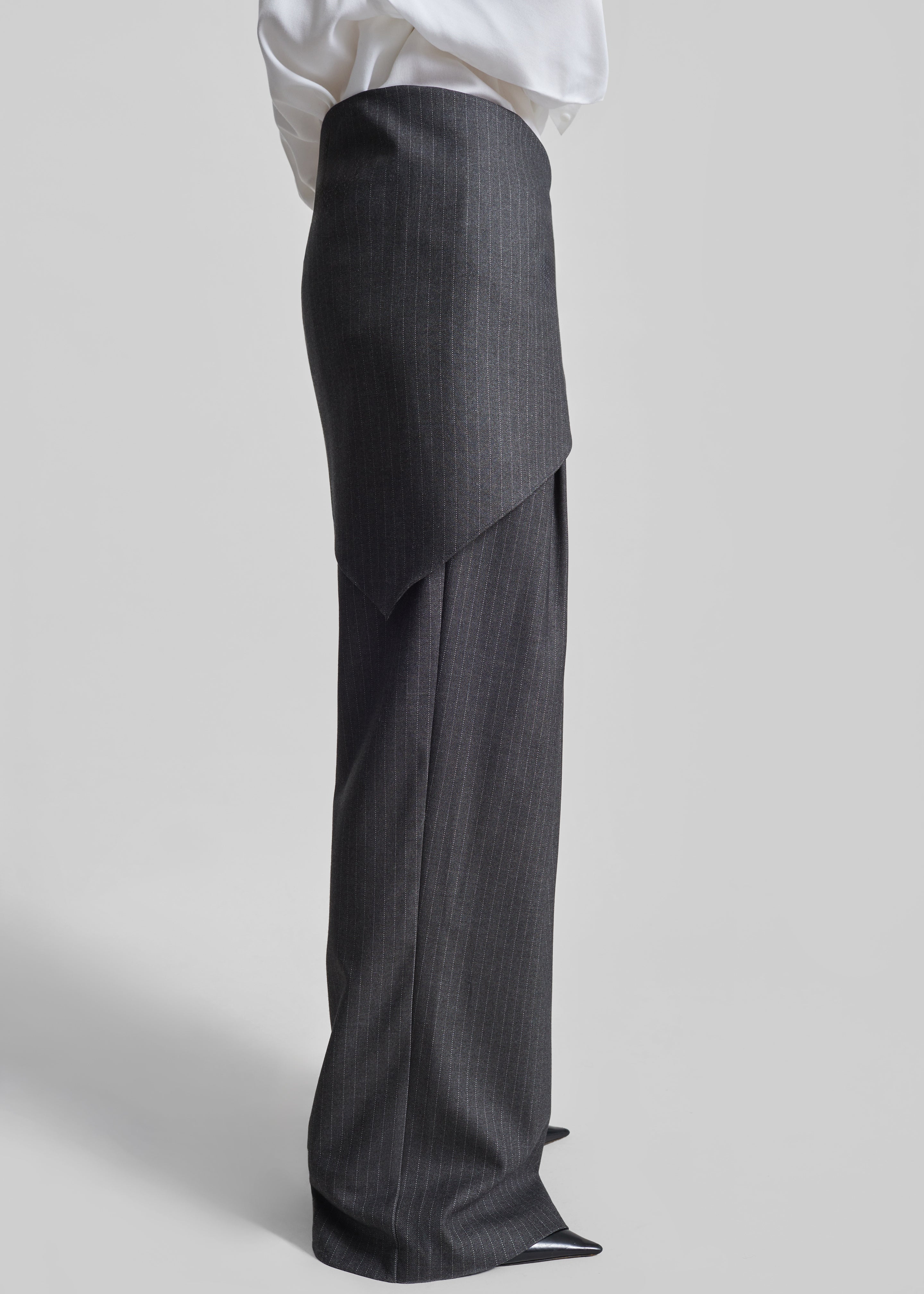 Rovigo Scarf Wrap Pants - Grey Stripe – The Frankie Shop