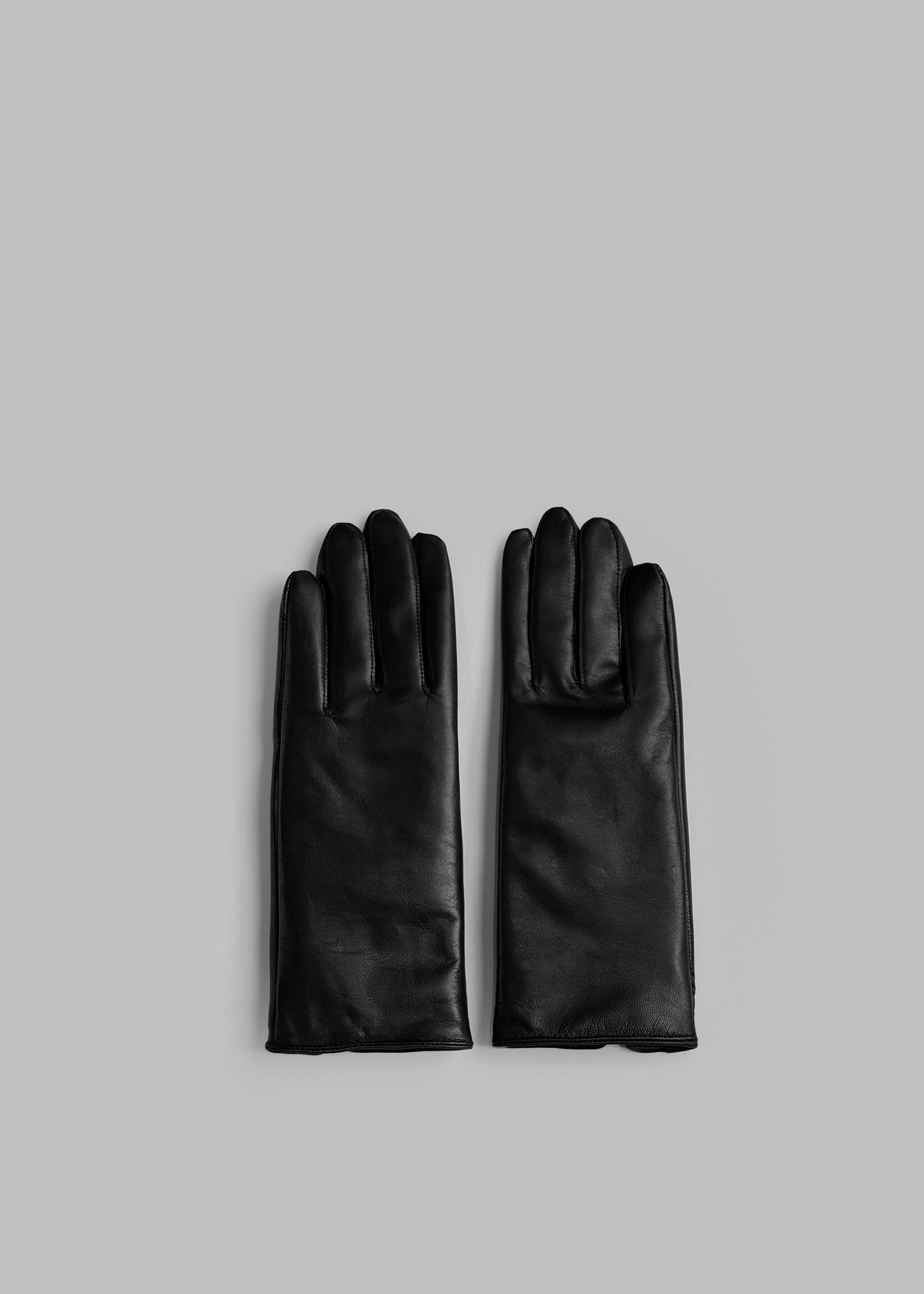 Ruby Leather Gloves - Black - 4