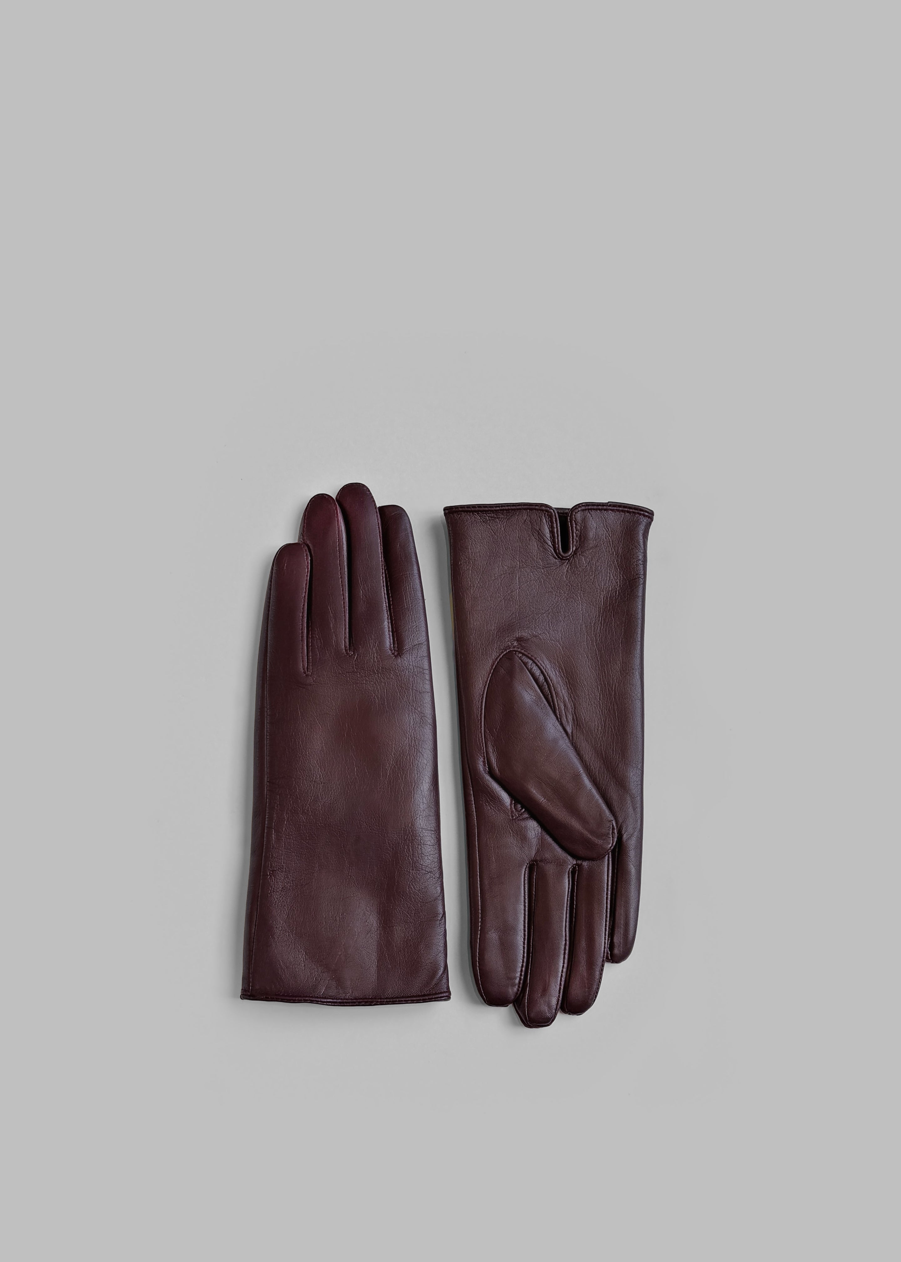 Ruby Leather Gloves - Burgundy – The Frankie Shop