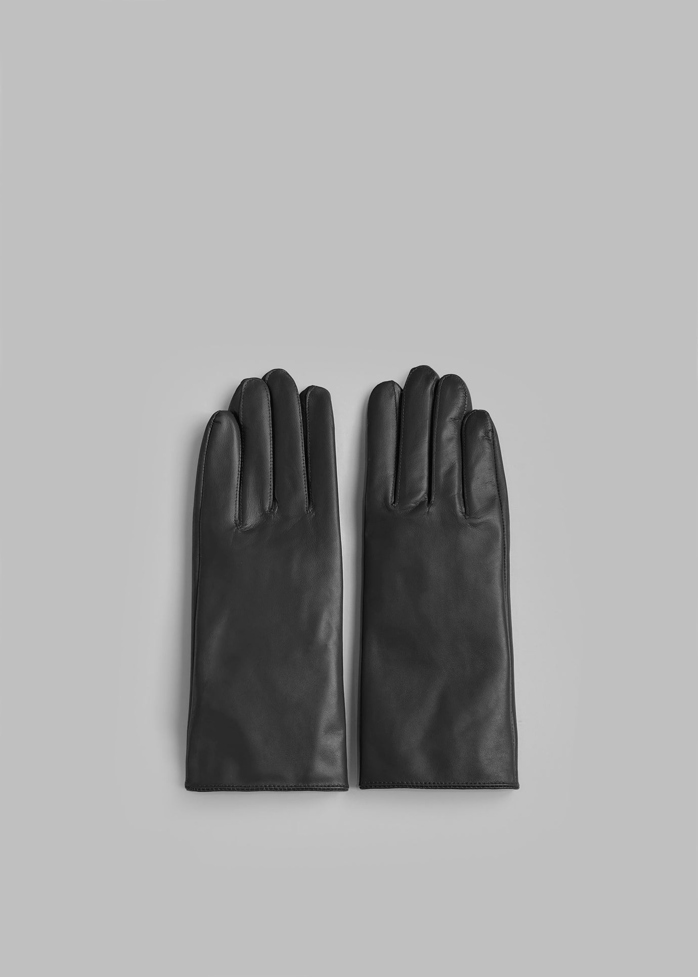 Ruby Leather Gloves - Grey - 1