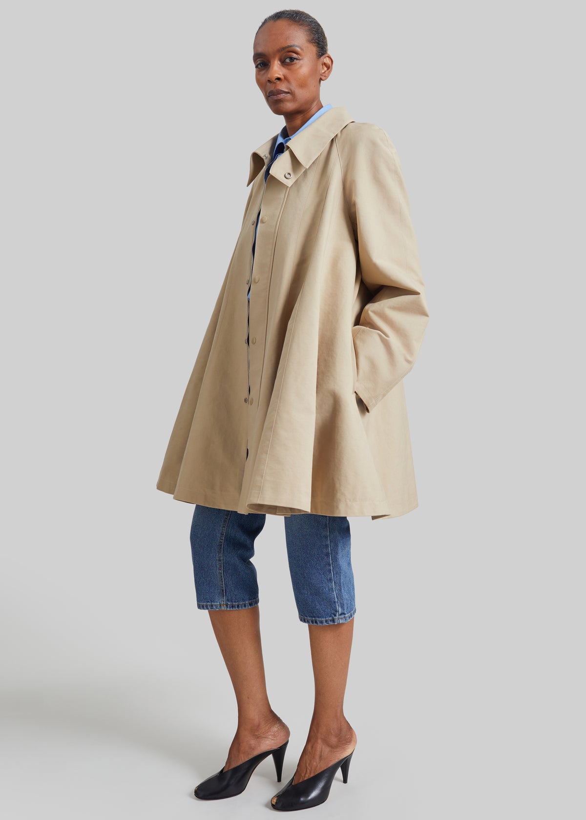 Rudy Trapeze Trench Coat - Beige
