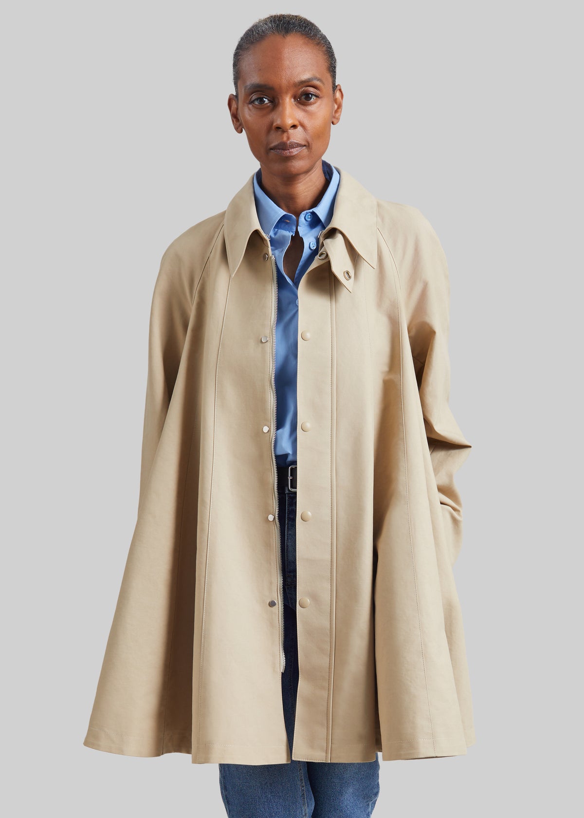 Rudy Trapeze Trench Coat - Beige
