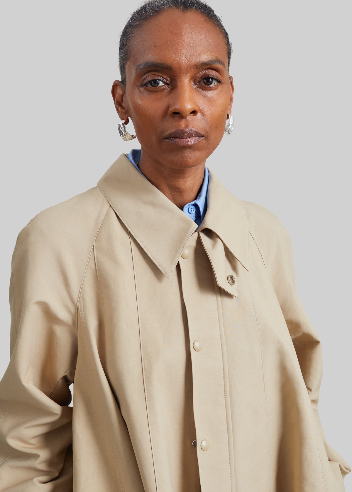 Rudy Trapeze Trench Coat - Beige