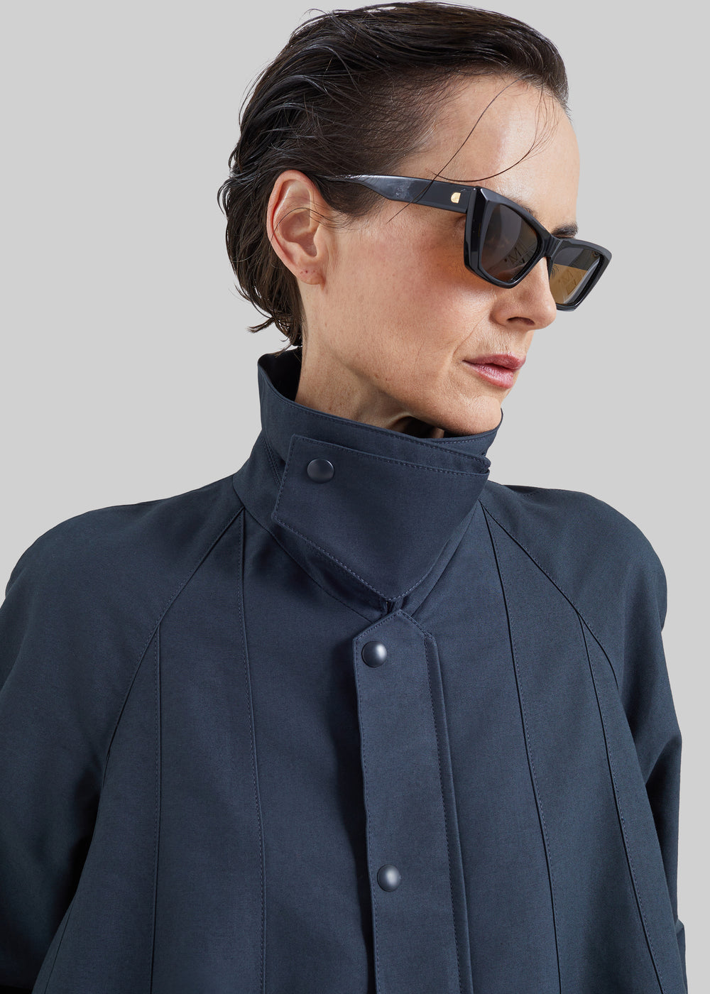 Rudy Trapeze Trench Coat - Charcoal - 1