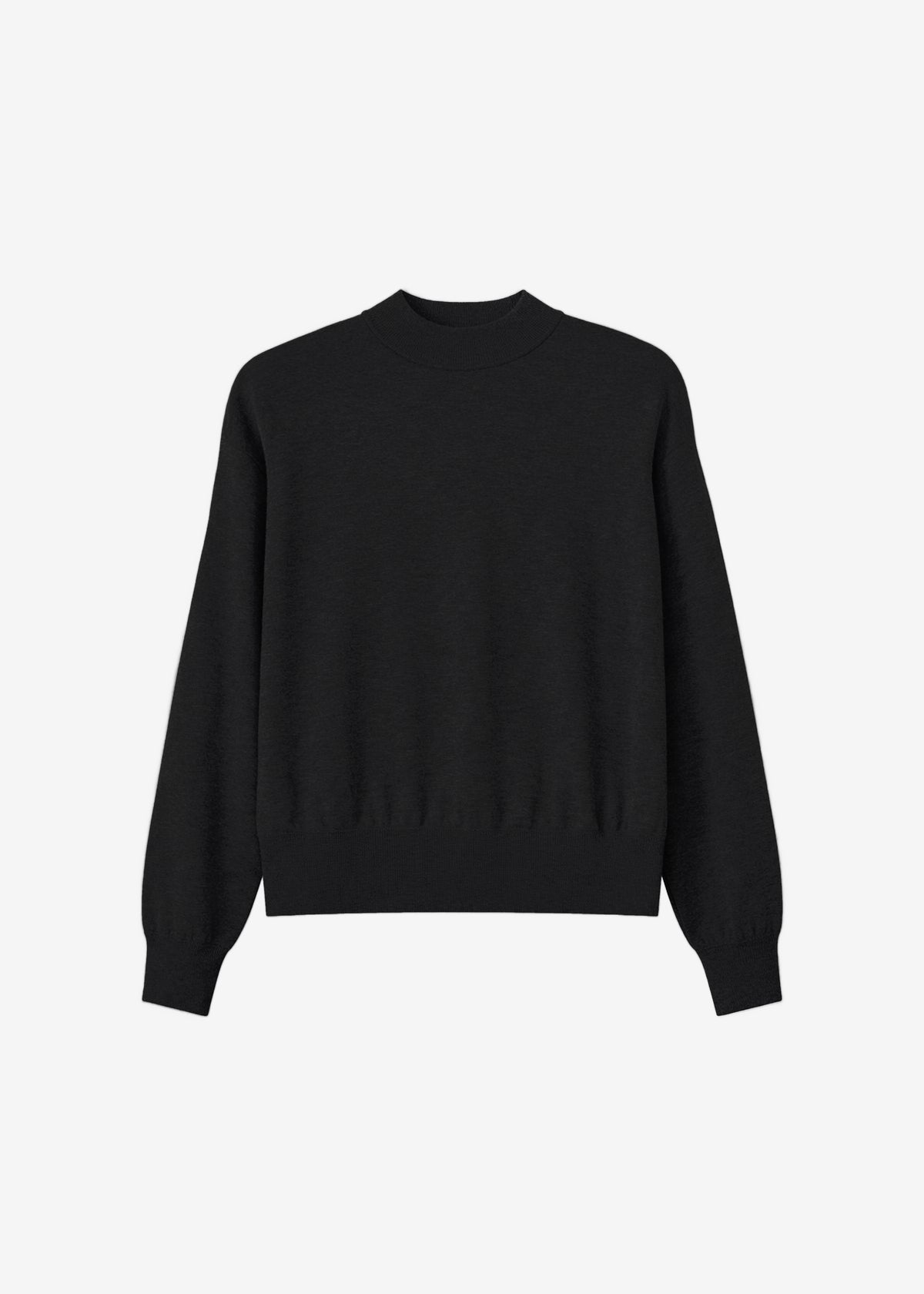 Rue Padded High Neck Sweater - Black - 3