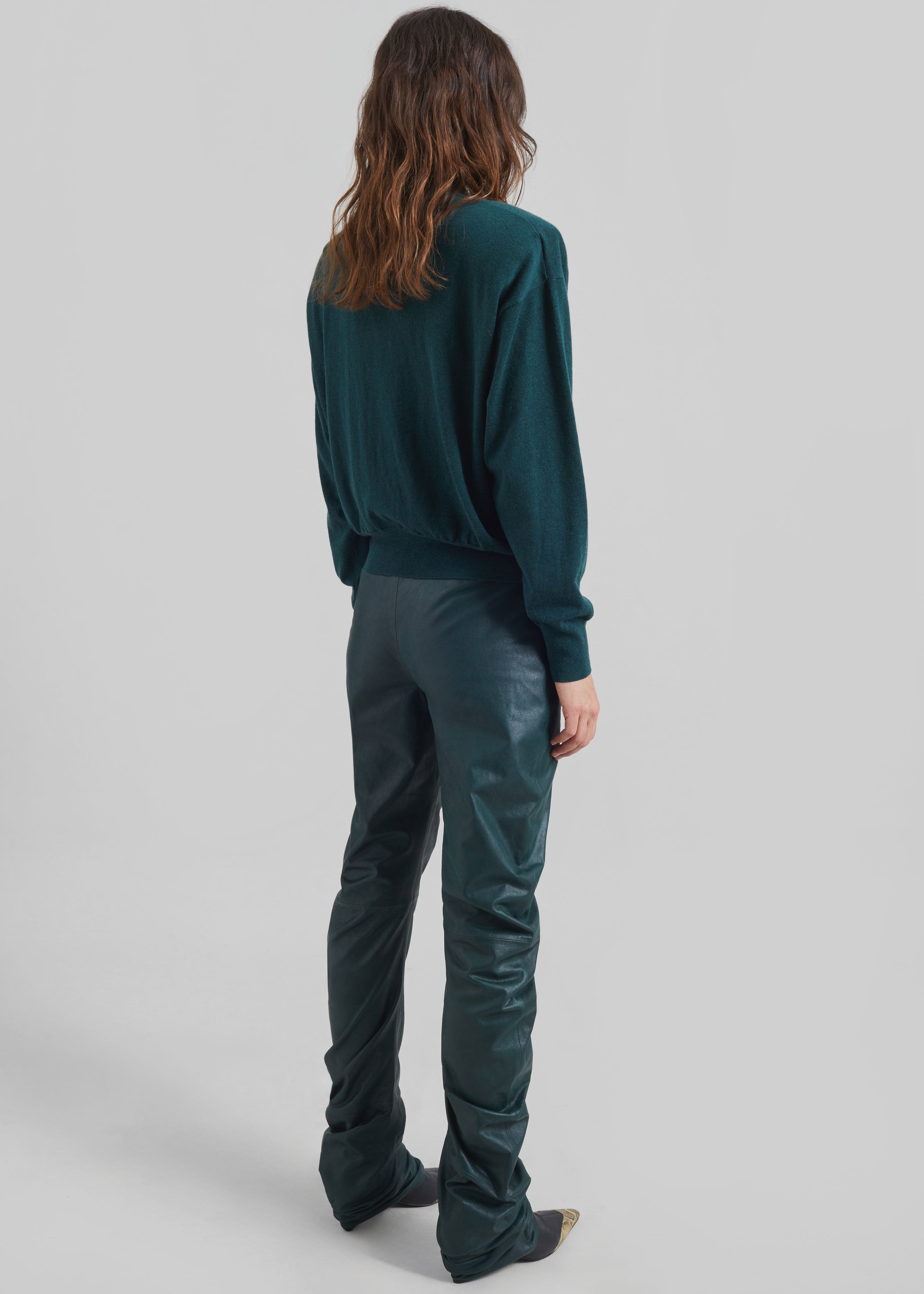 Rue Padded High Neck Sweater - Bottle Green - 7