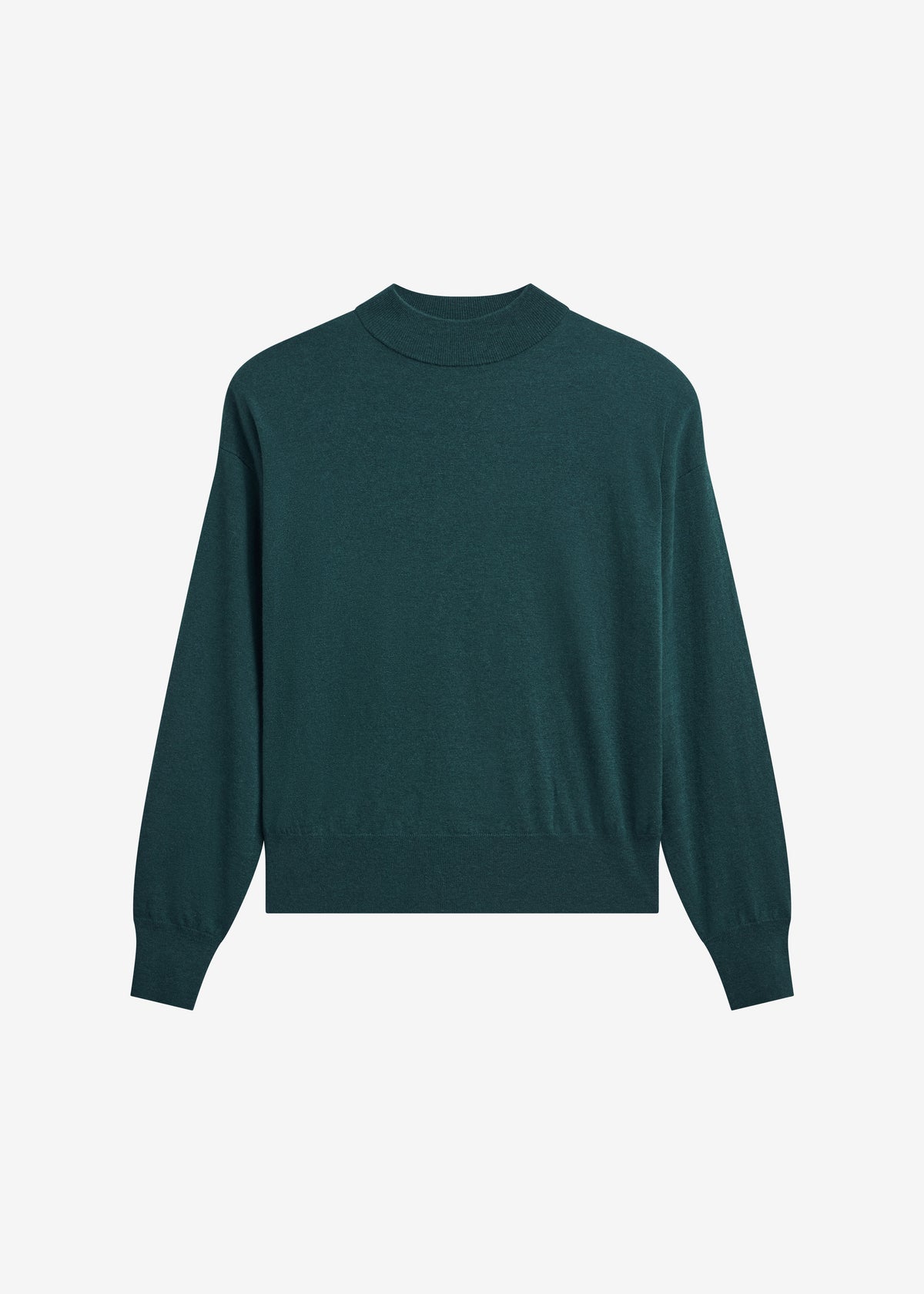 Rue Padded High Neck Sweater - Bottle Green - 8