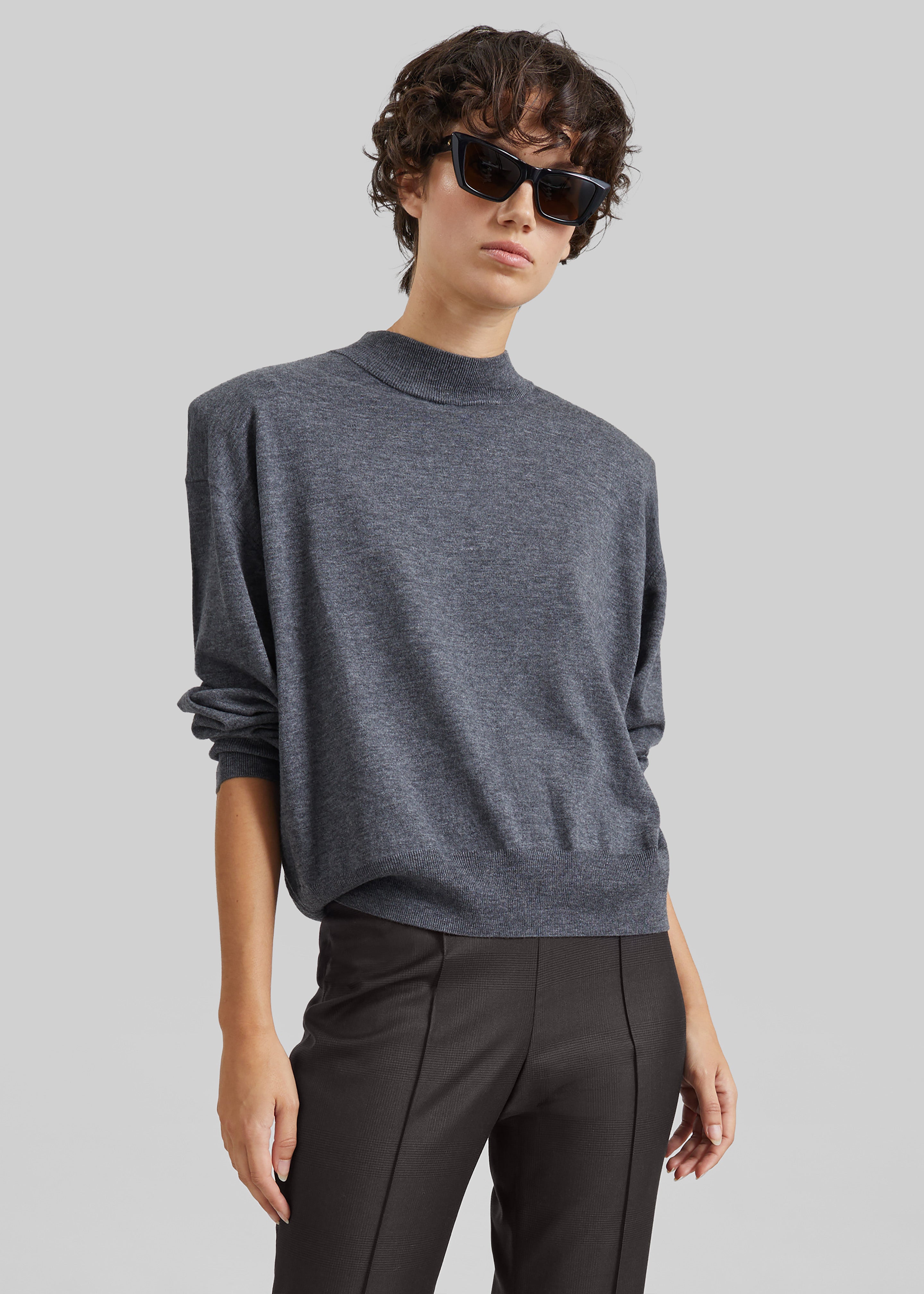 Veer Zip Cropped Sweater - Grey – The Frankie Shop