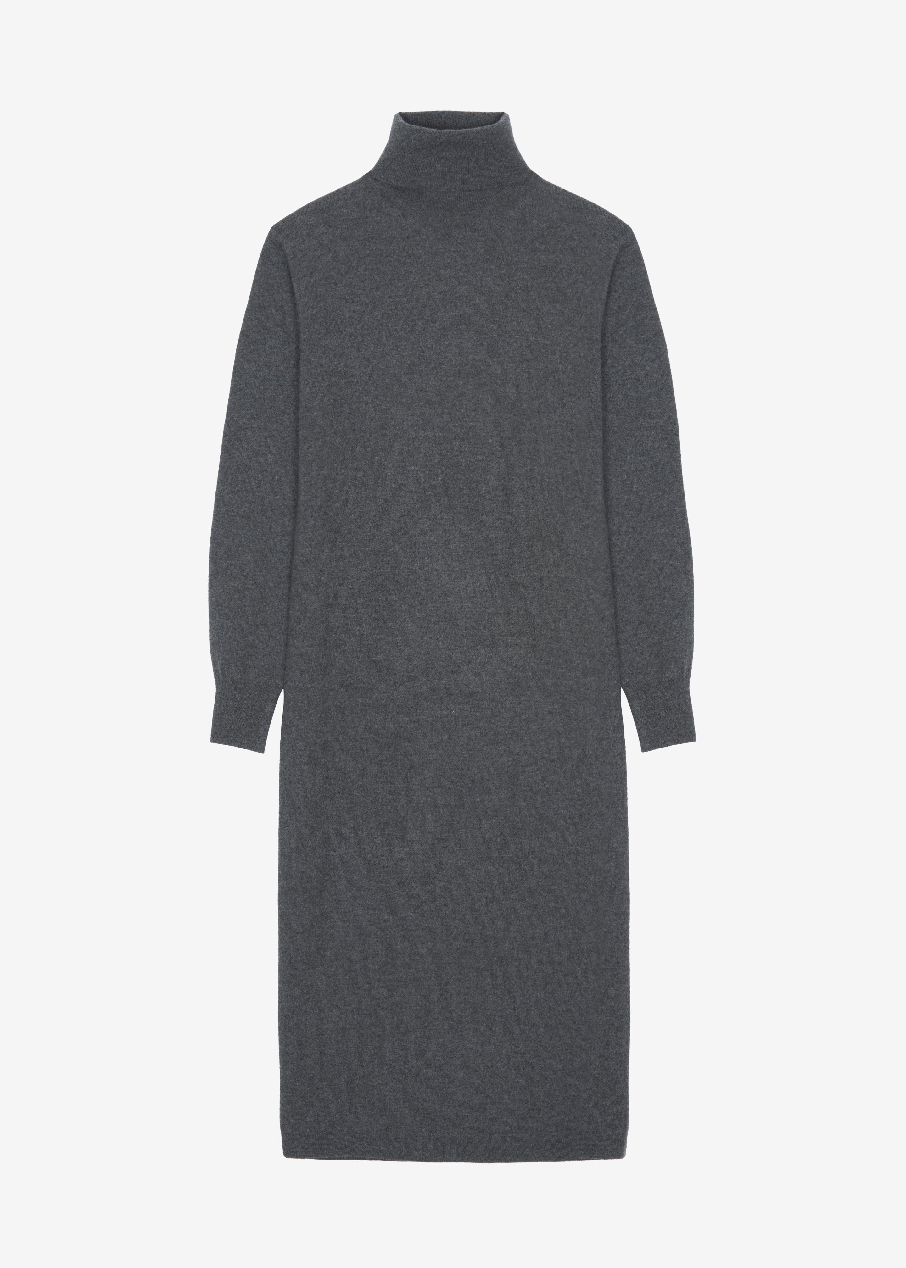 Ruelle Turtleneck Knit Dress - Grey - 8