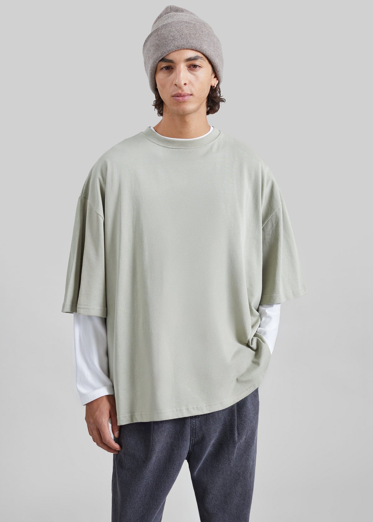 Ruelo Cotton Oversized T-Shirt - Sage