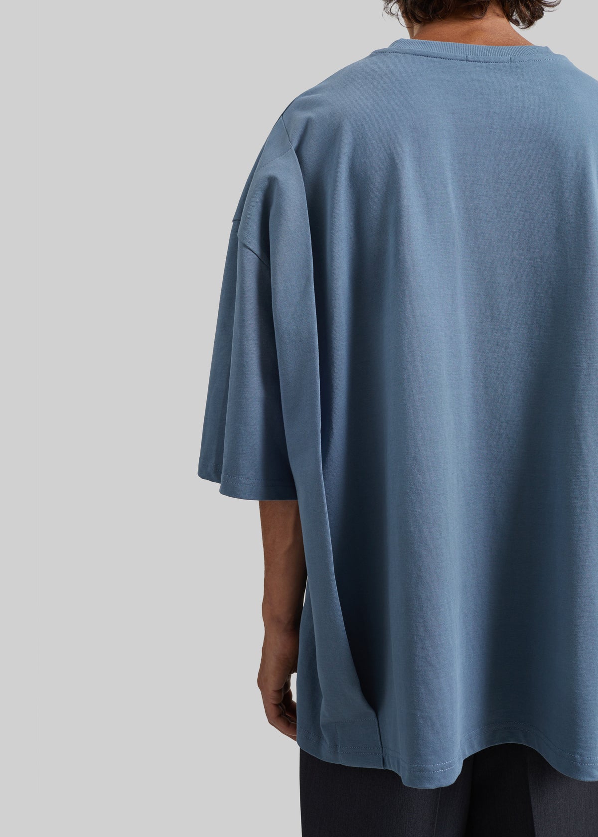 Ruelo Cotton Oversized T-Shirt - Slate Blue