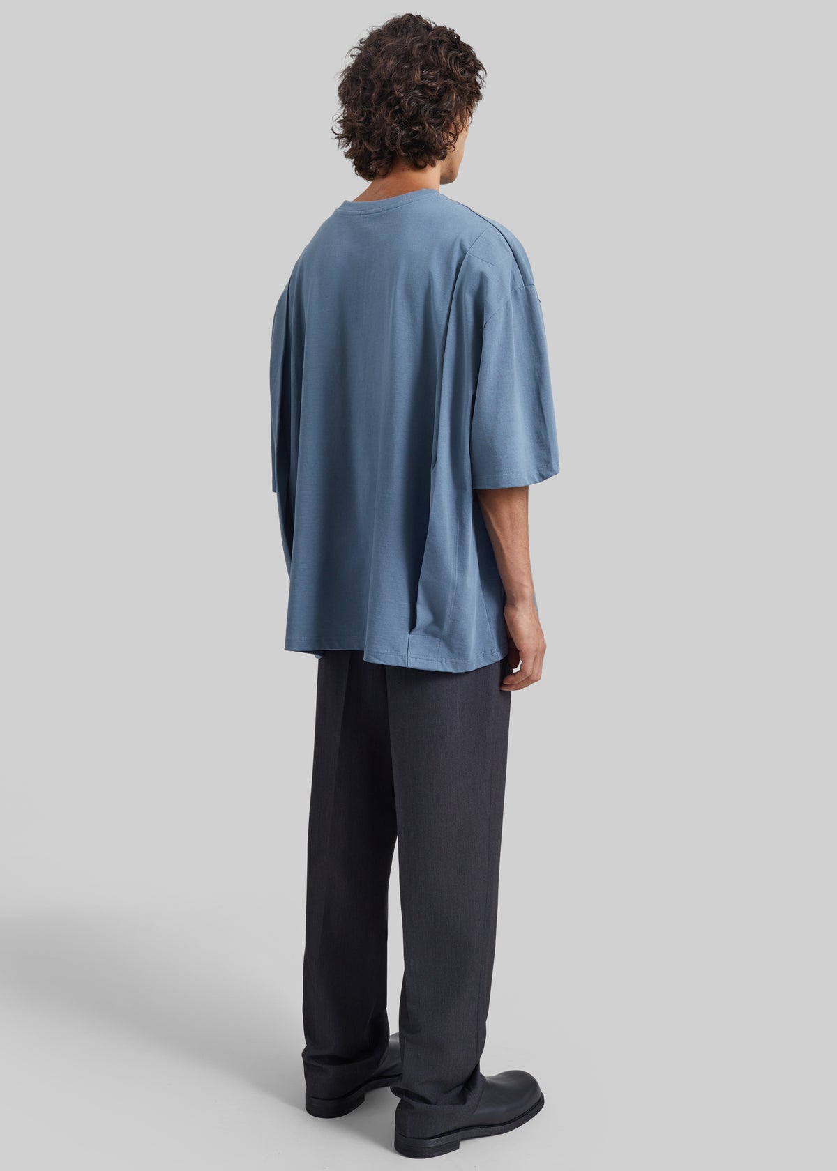 Ruelo Cotton Oversized T-Shirt - Slate Blue
