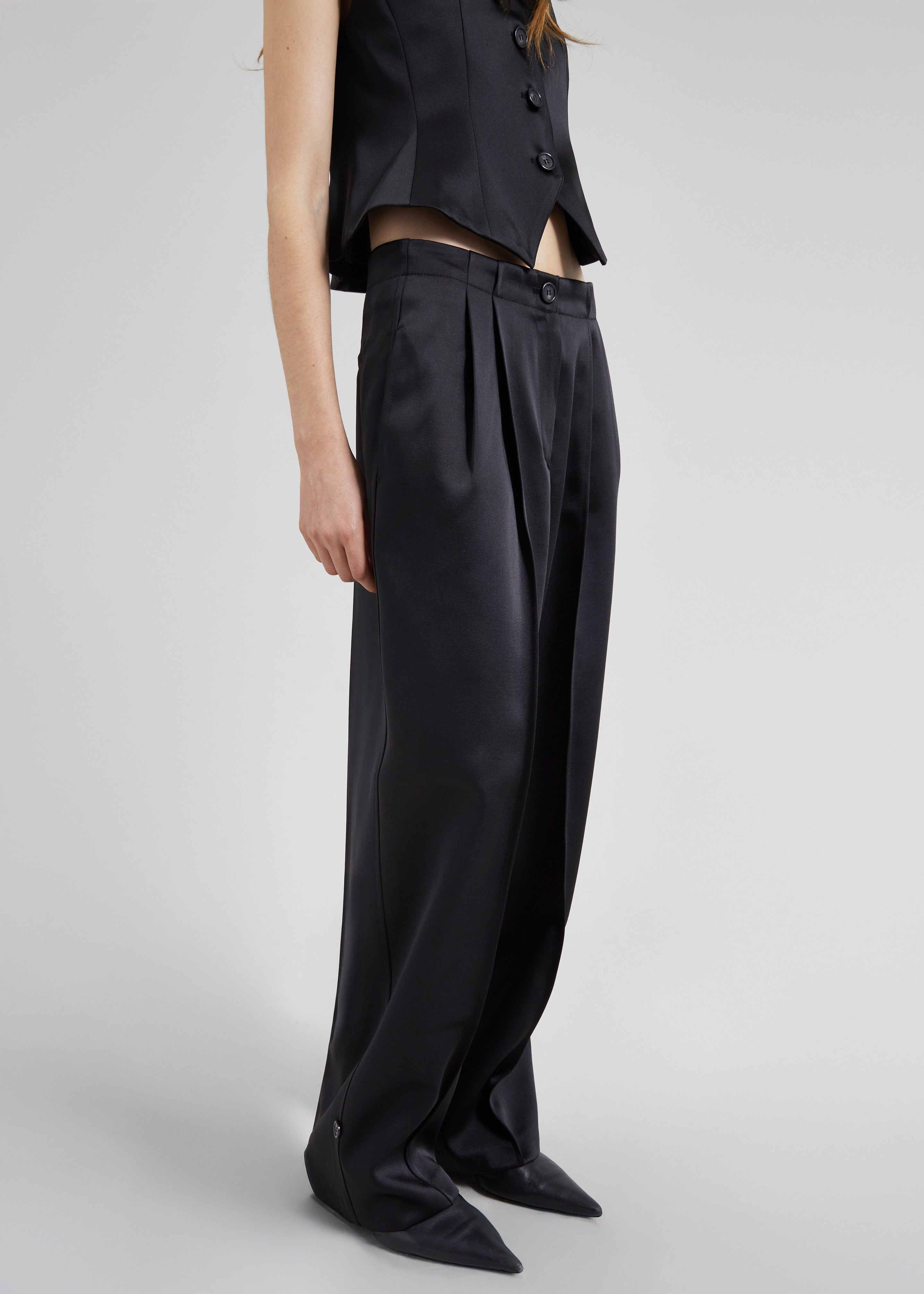 Rui Satin Trousers - Black – The Frankie Shop