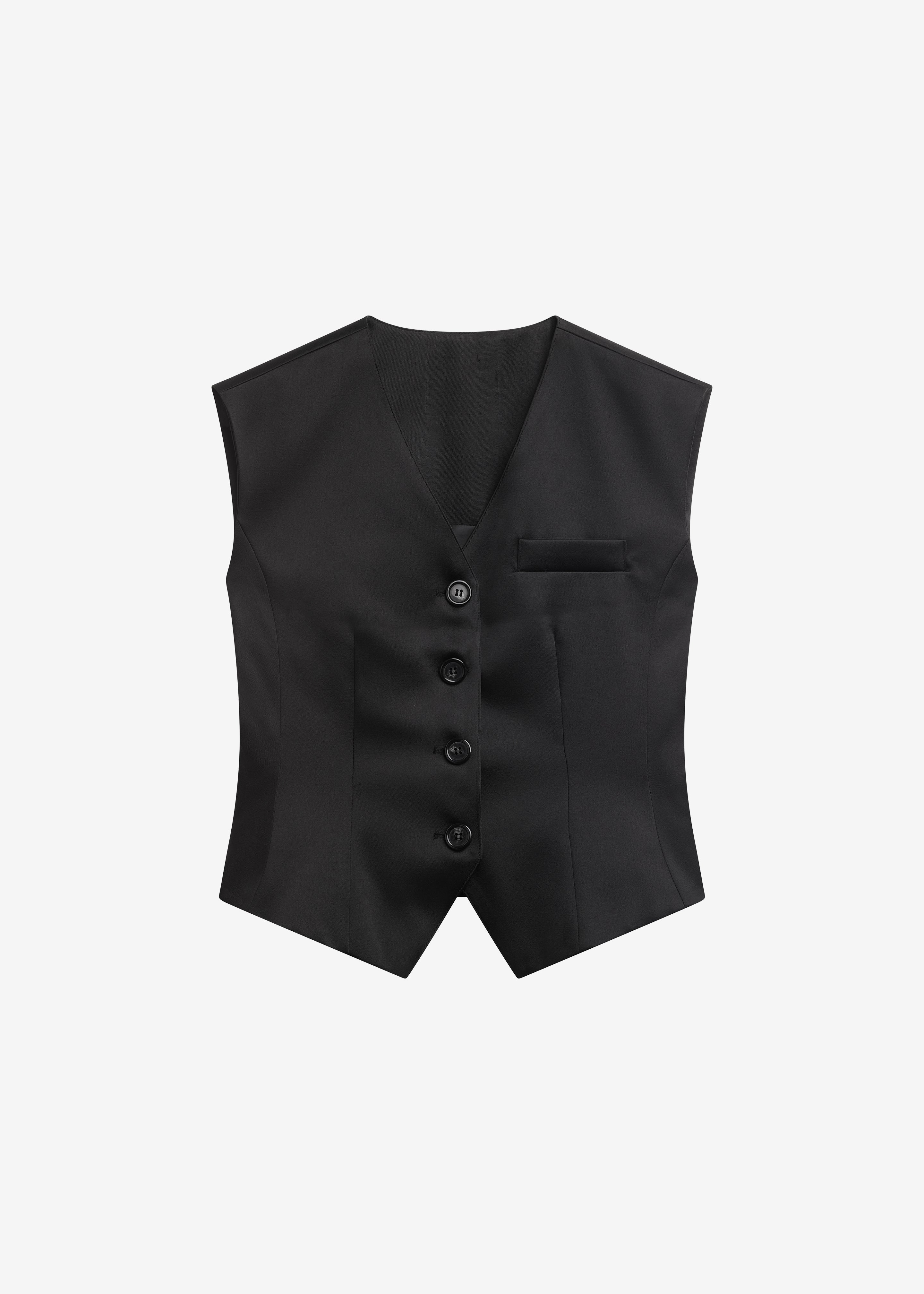 Rui Satin Vest - Black – The Frankie Shop