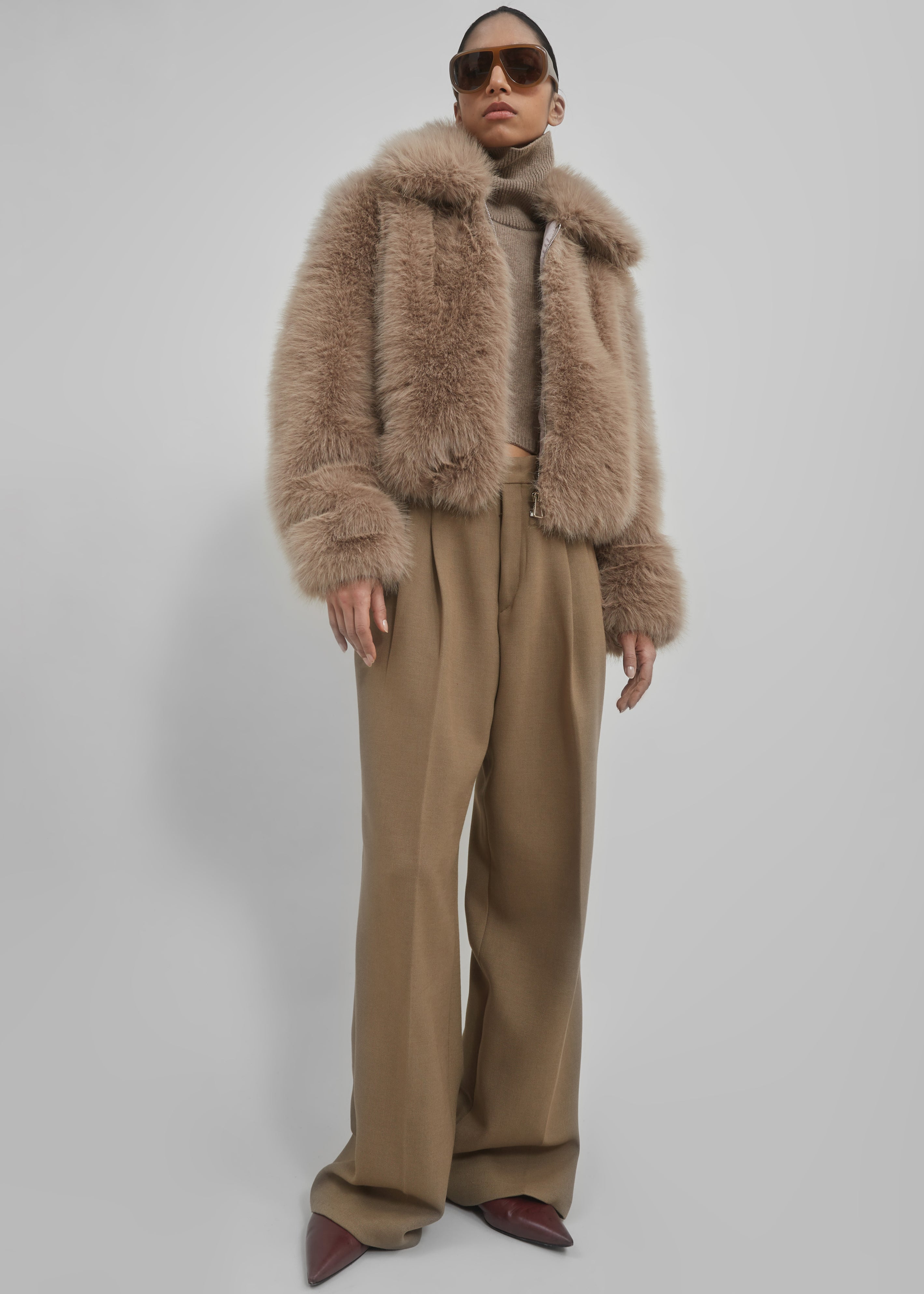 Women's Frankie Faux Fur Lined Parka Jacket in Khaki
