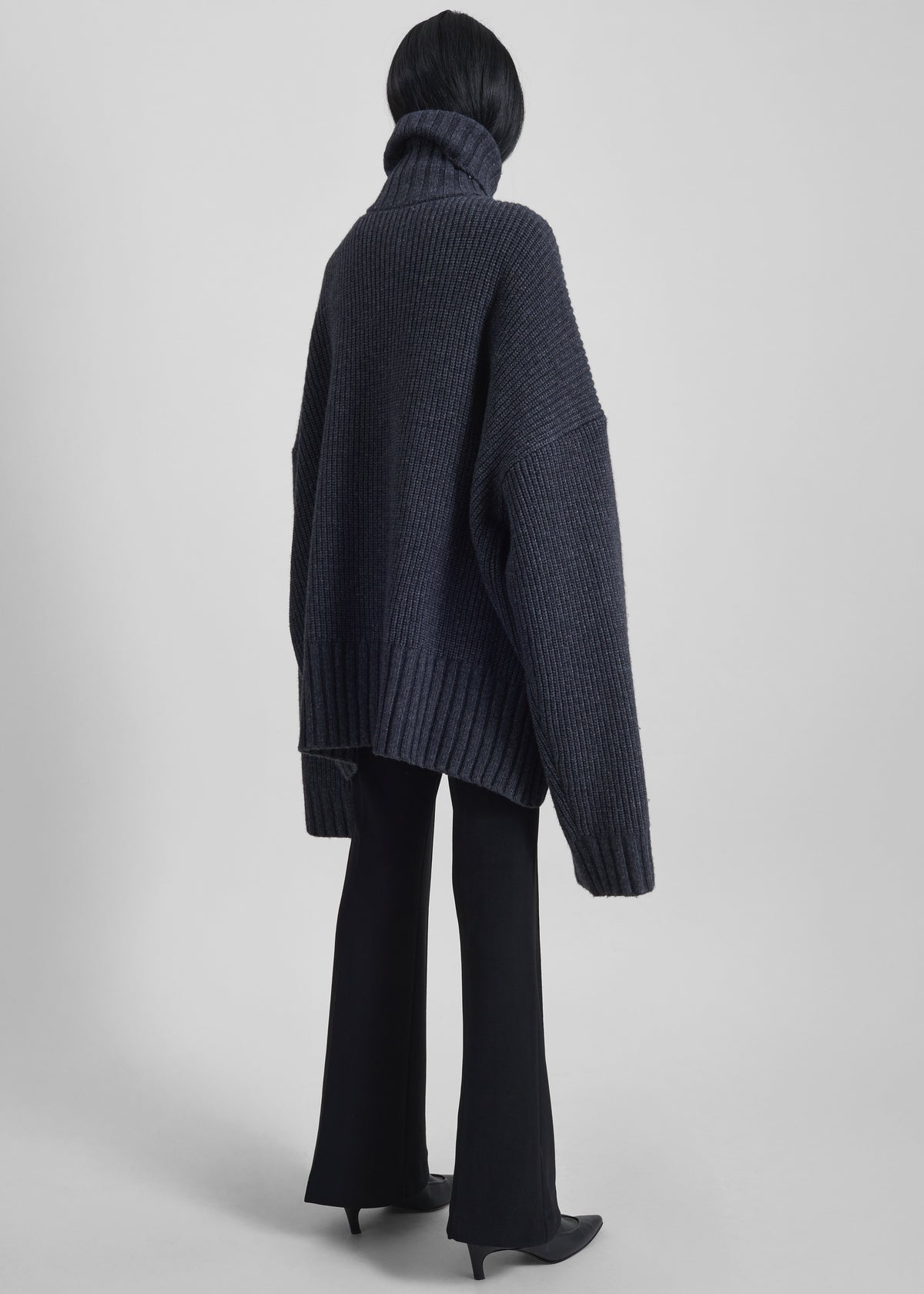 Saclay Oversized Zip-Up Cardigan - Charcoal - 8