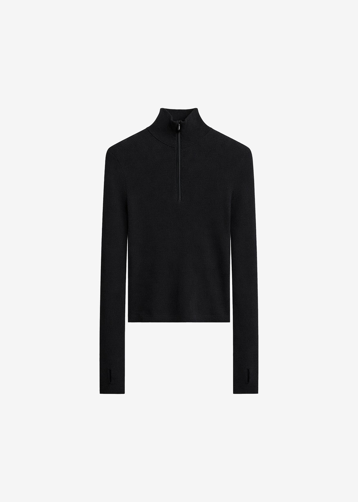 Sade Knit Zip Sweater - Black - 7