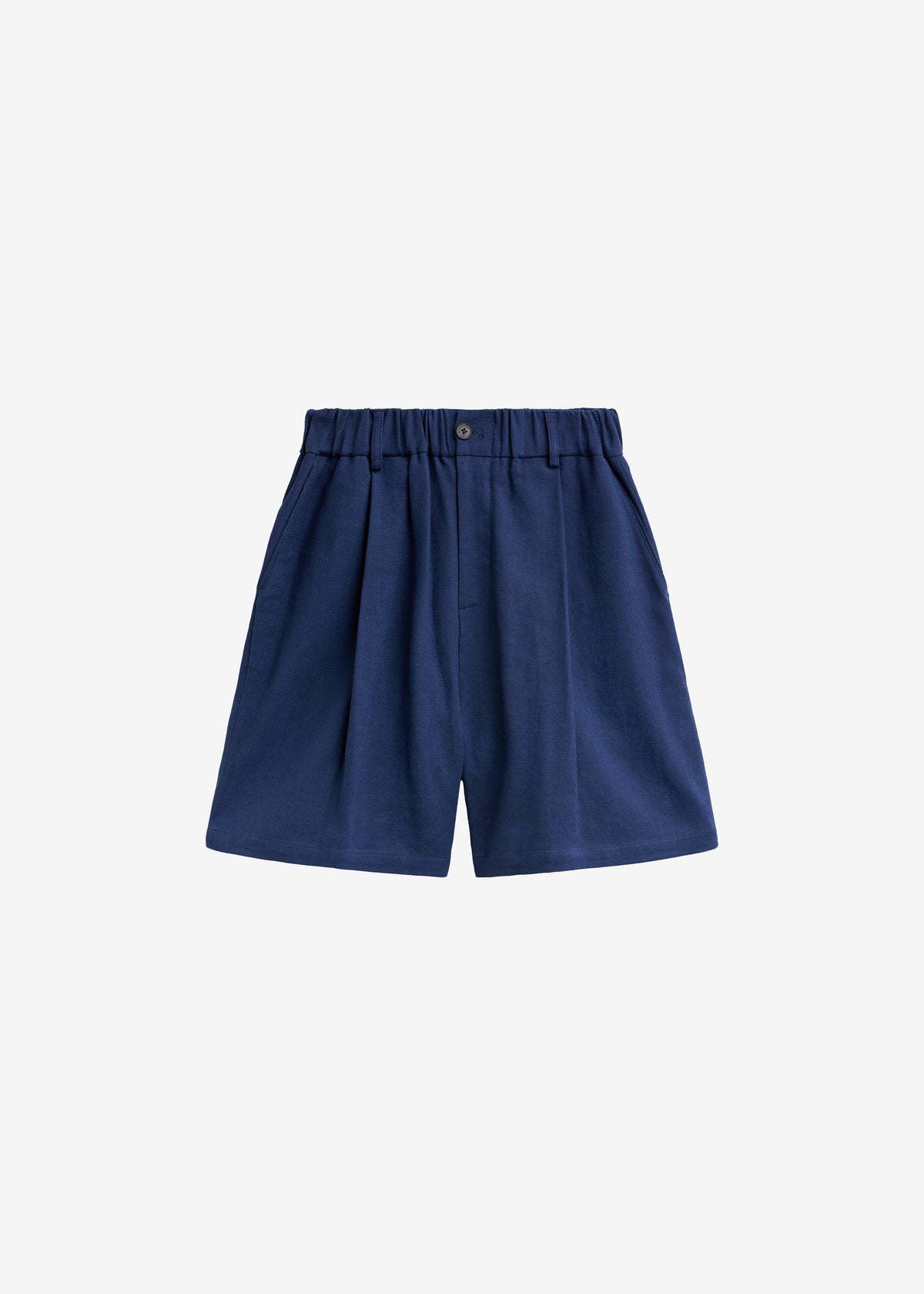 Sagres Linen Bermuda Shorts - Navy - 9