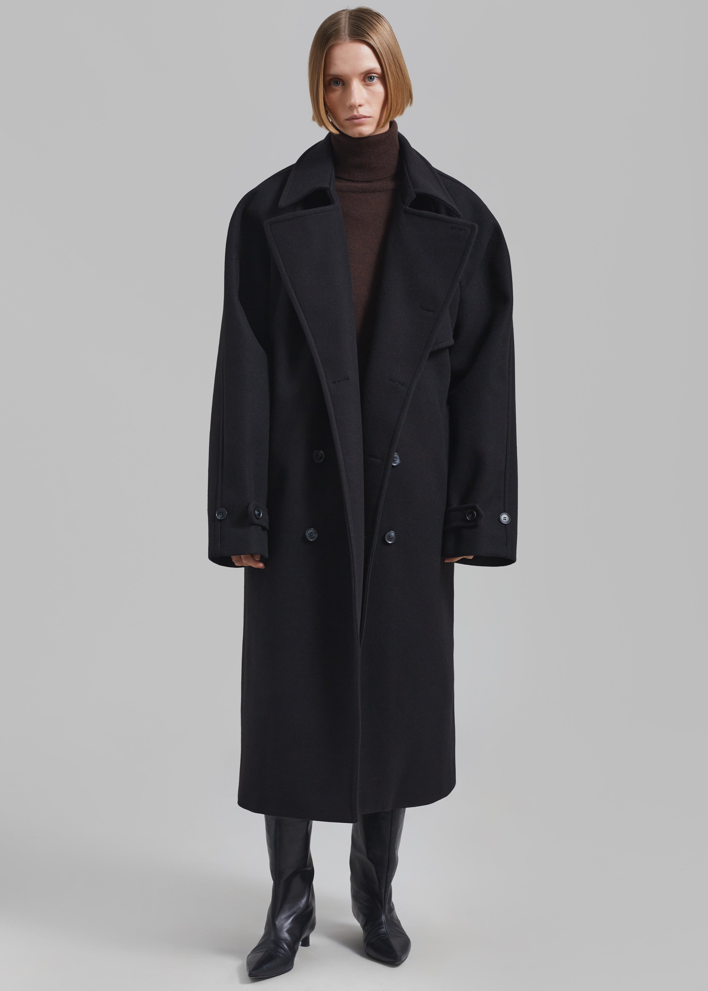 Black thin 2025 trench coat