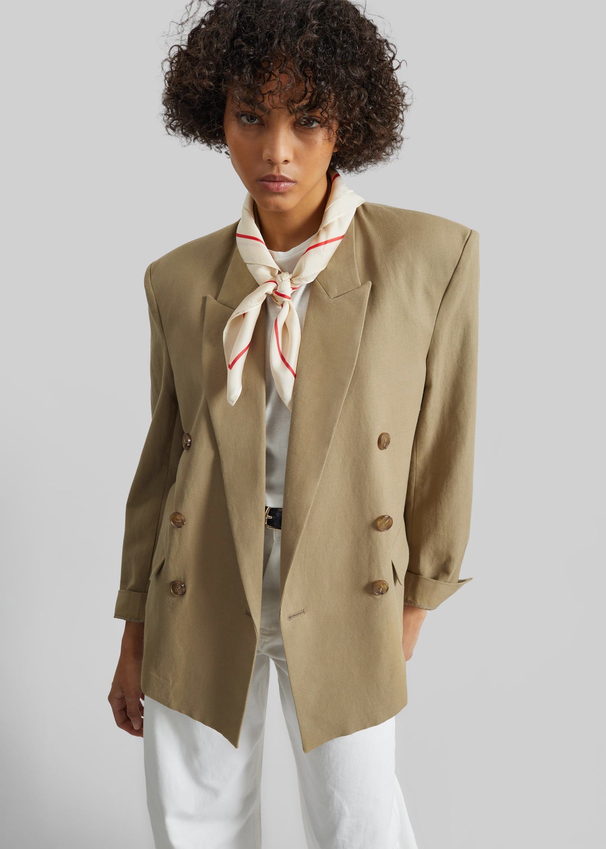 Salerno Linen Blazer - Camel - 1
