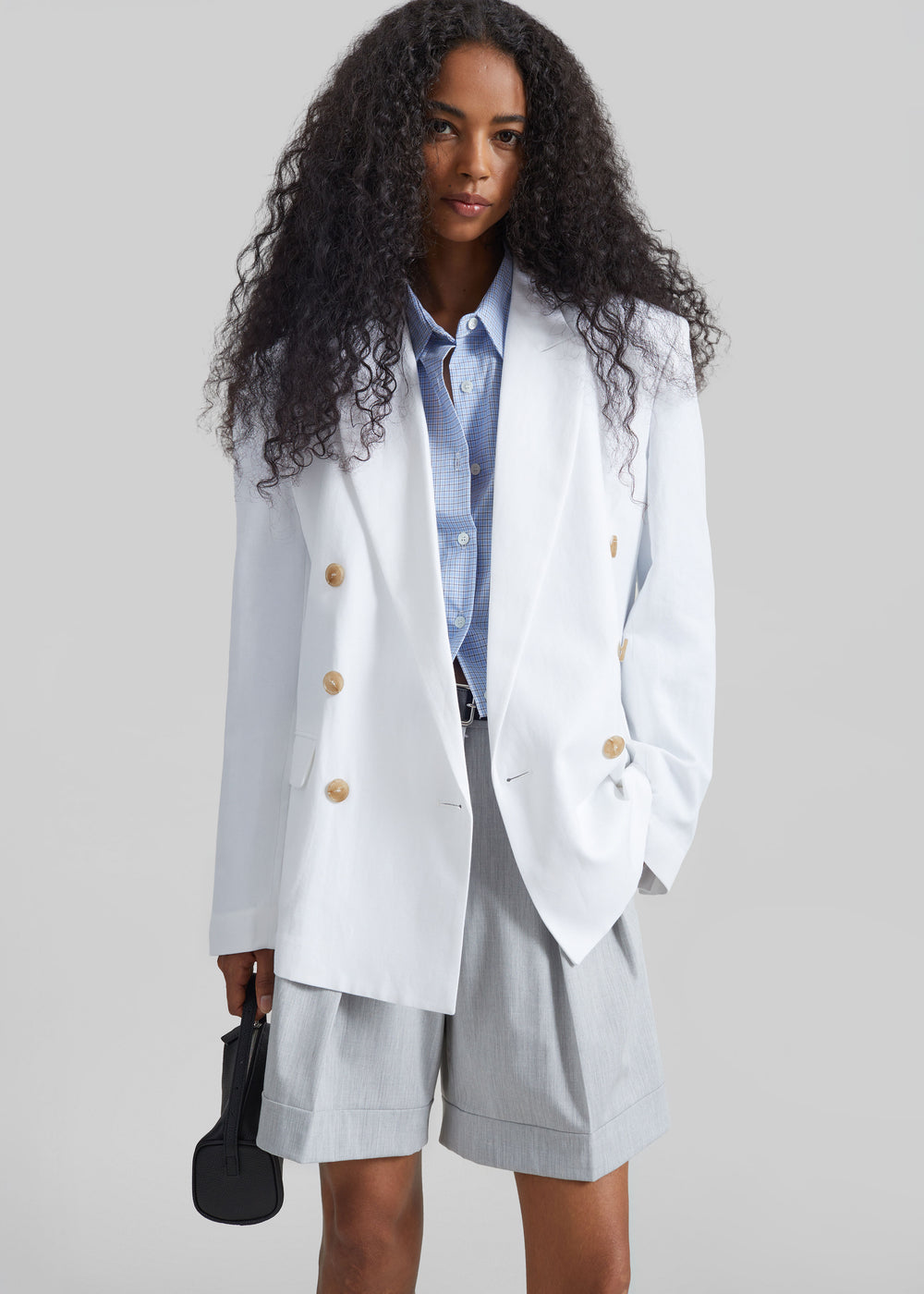 Salerno Linen Blazer - White