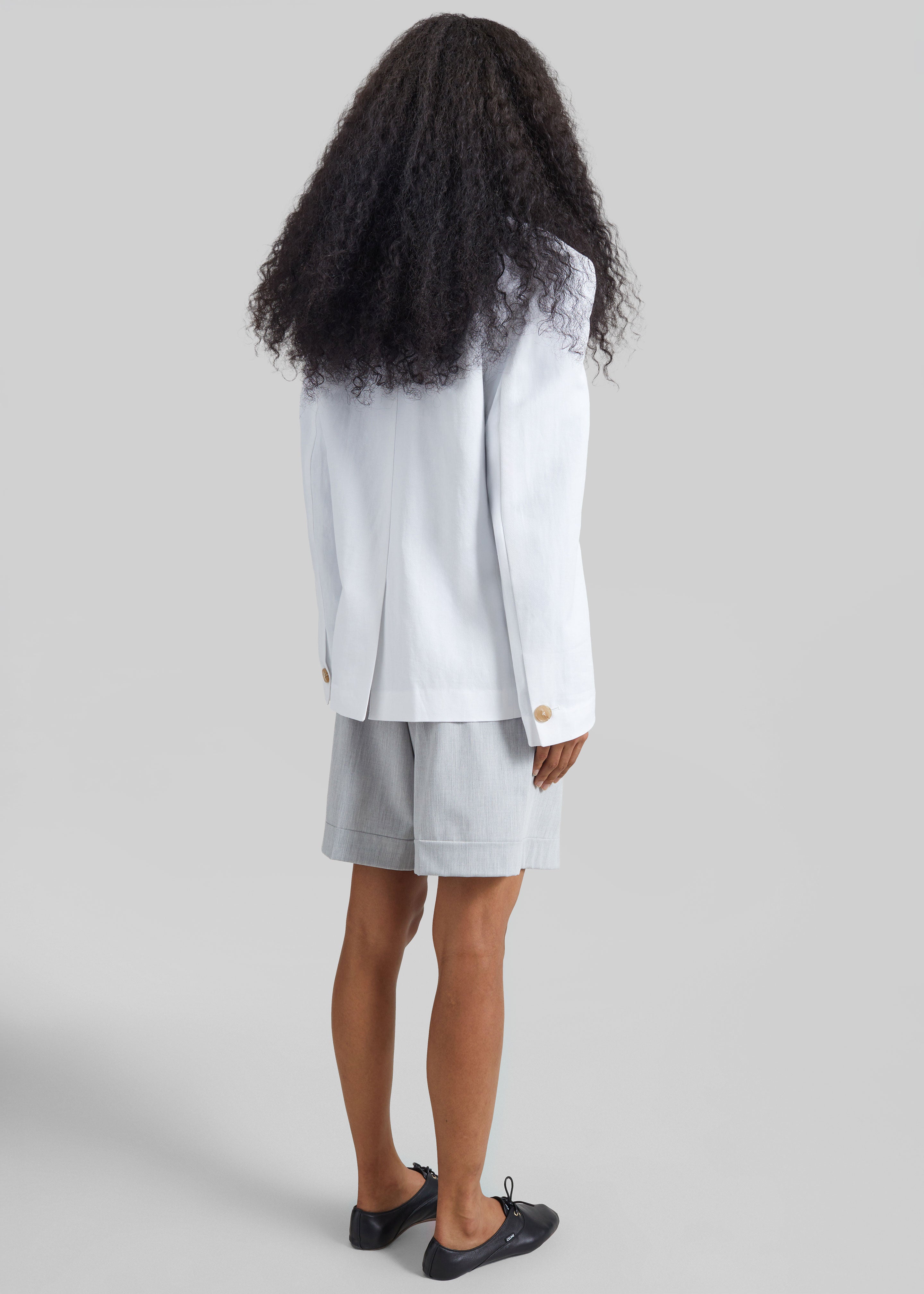 Salerno Linen Blazer - White – The Frankie Shop