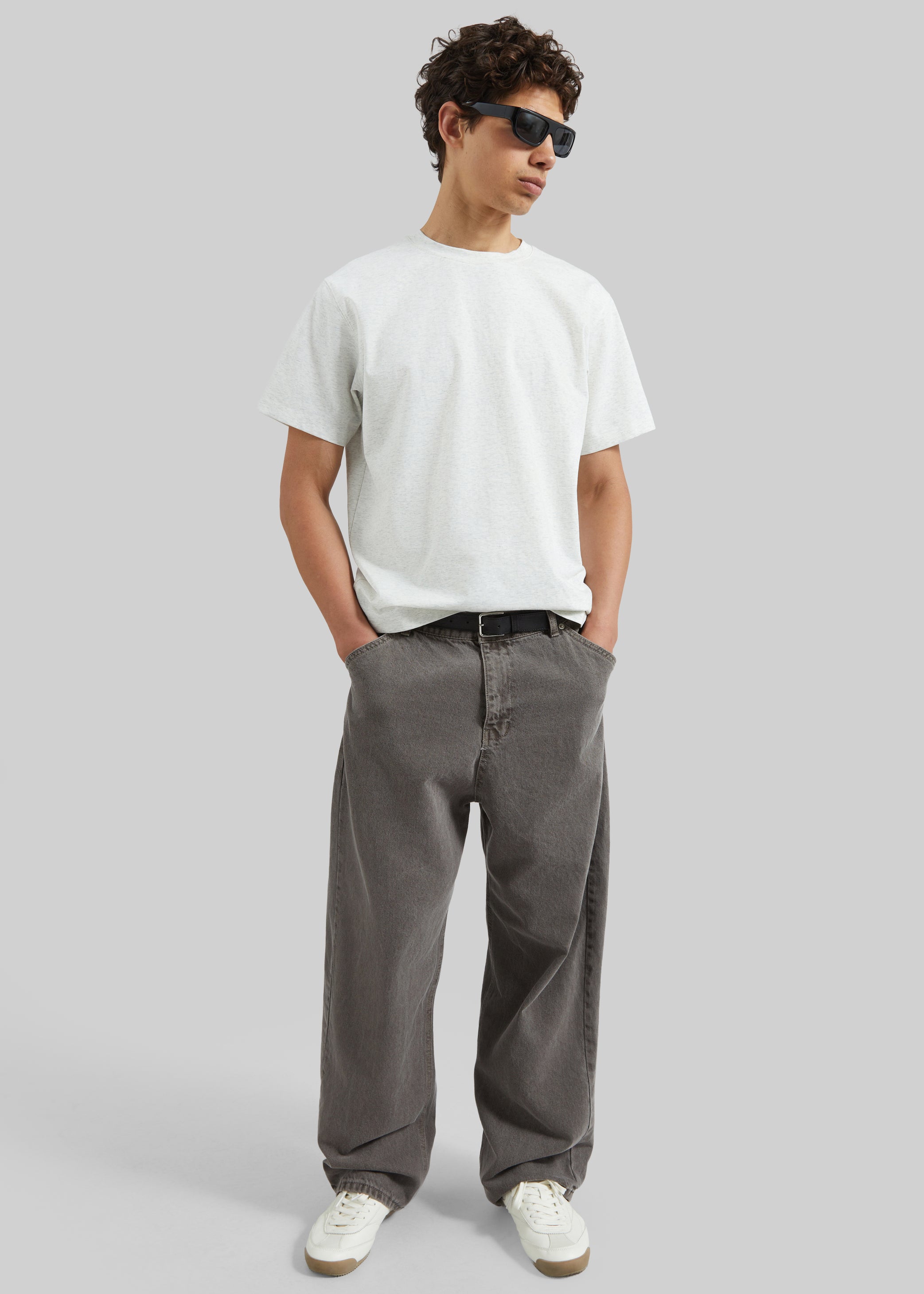 Shop the look image for Salino Barrel Leg Jeans - Grey Wash