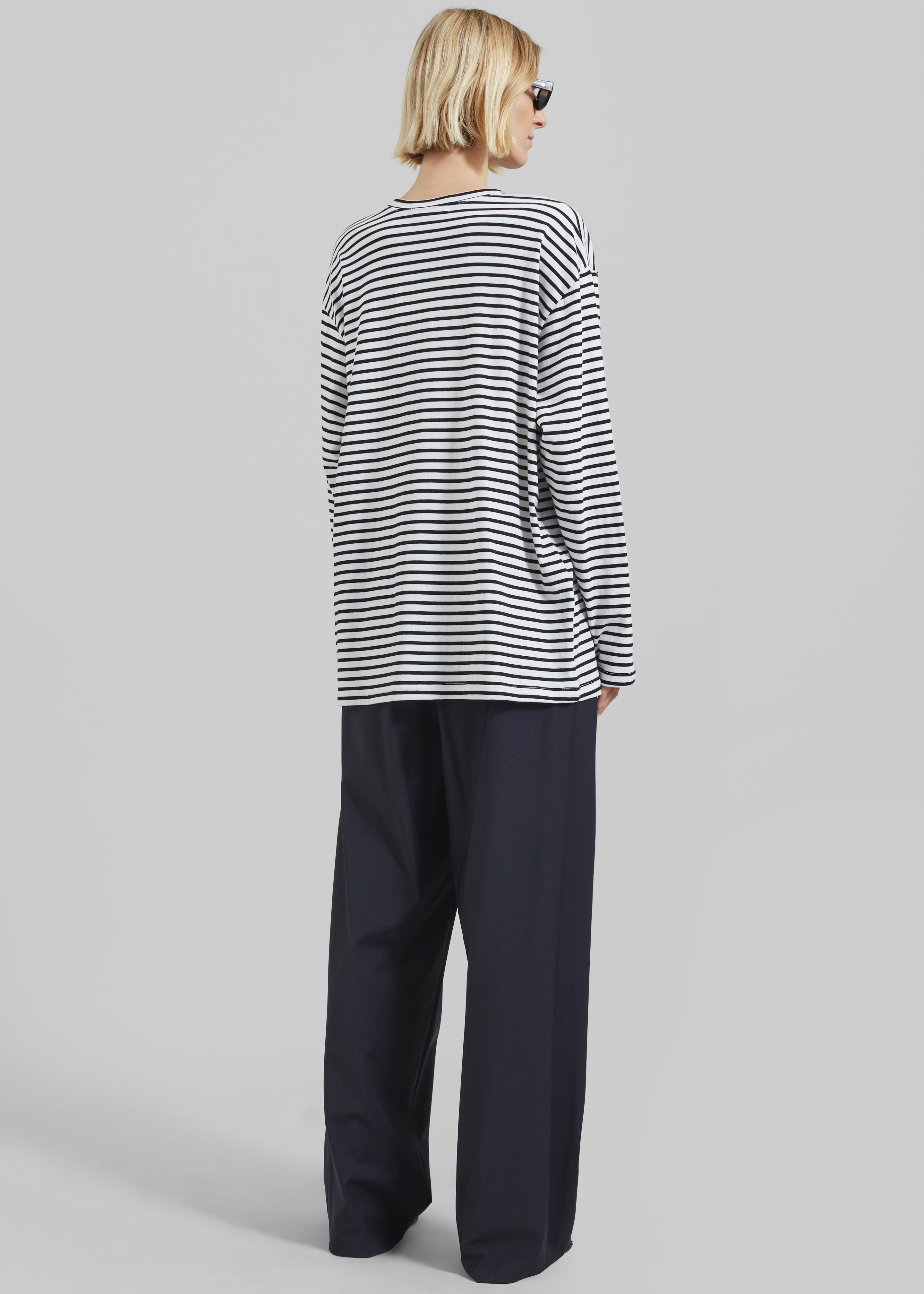 Salome Long Sleeve Tee - White/Black Stripe – The Frankie Shop