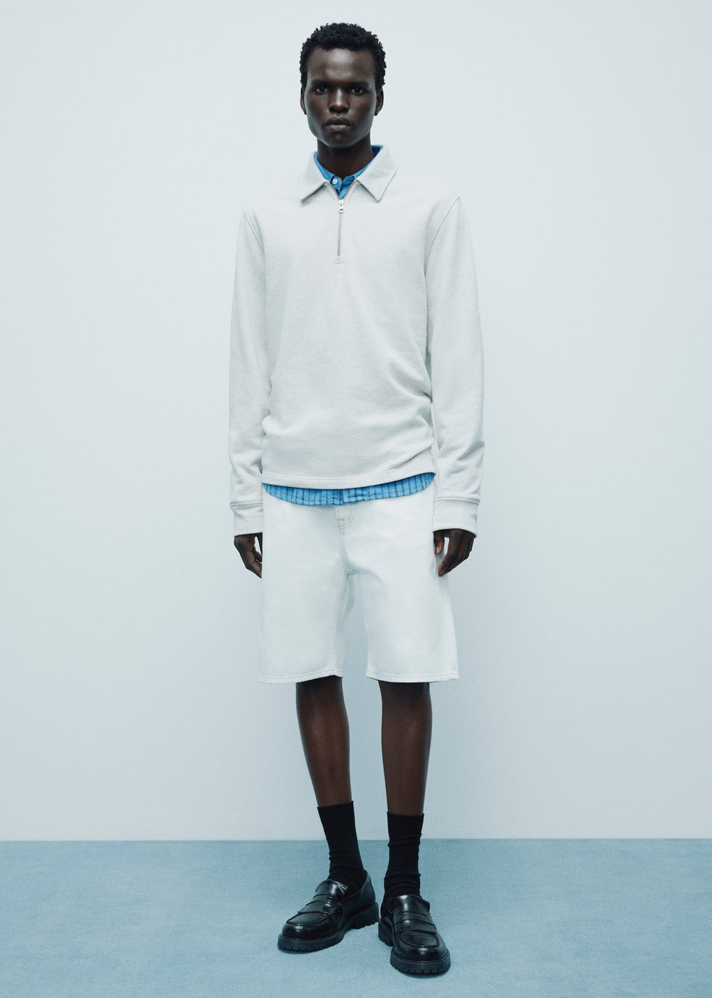 Samsøe Samsøe Salouis Hz Polo LS - Moonstruck Melange