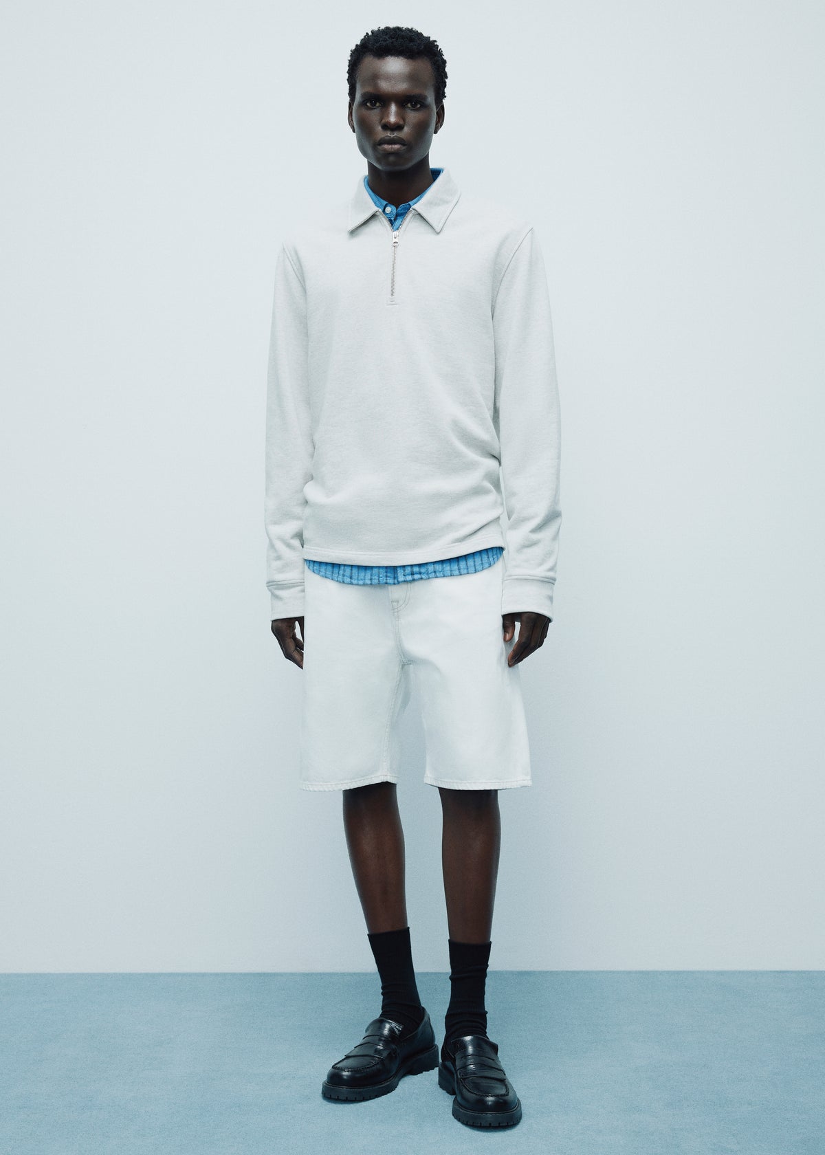 Samsøe Samsøe Salouis Hz Polo LS - Moonstruck Melange - 1