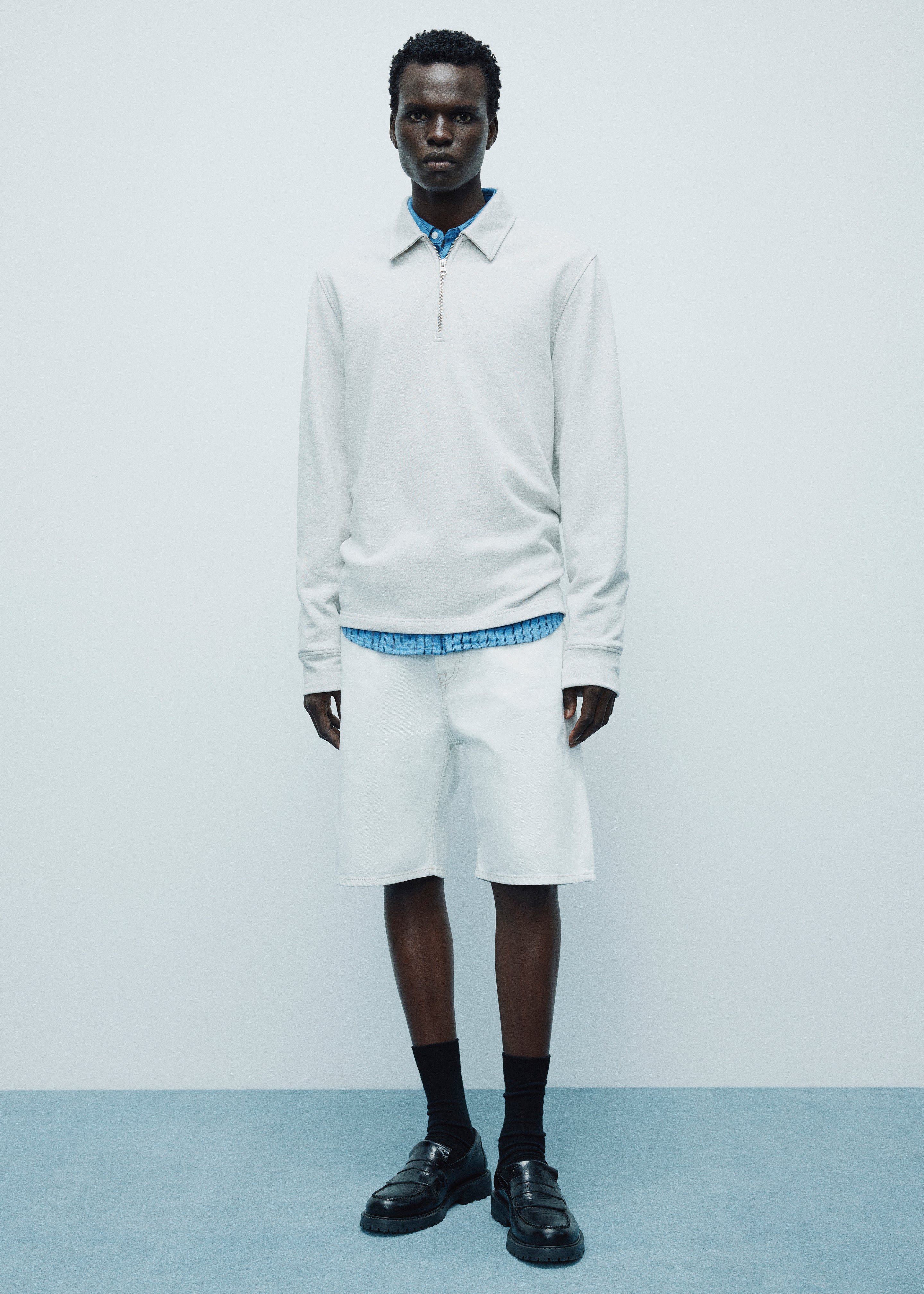 Samsøe Samsøe Salouis Hz Polo LS - Moonstruck Melange - 1