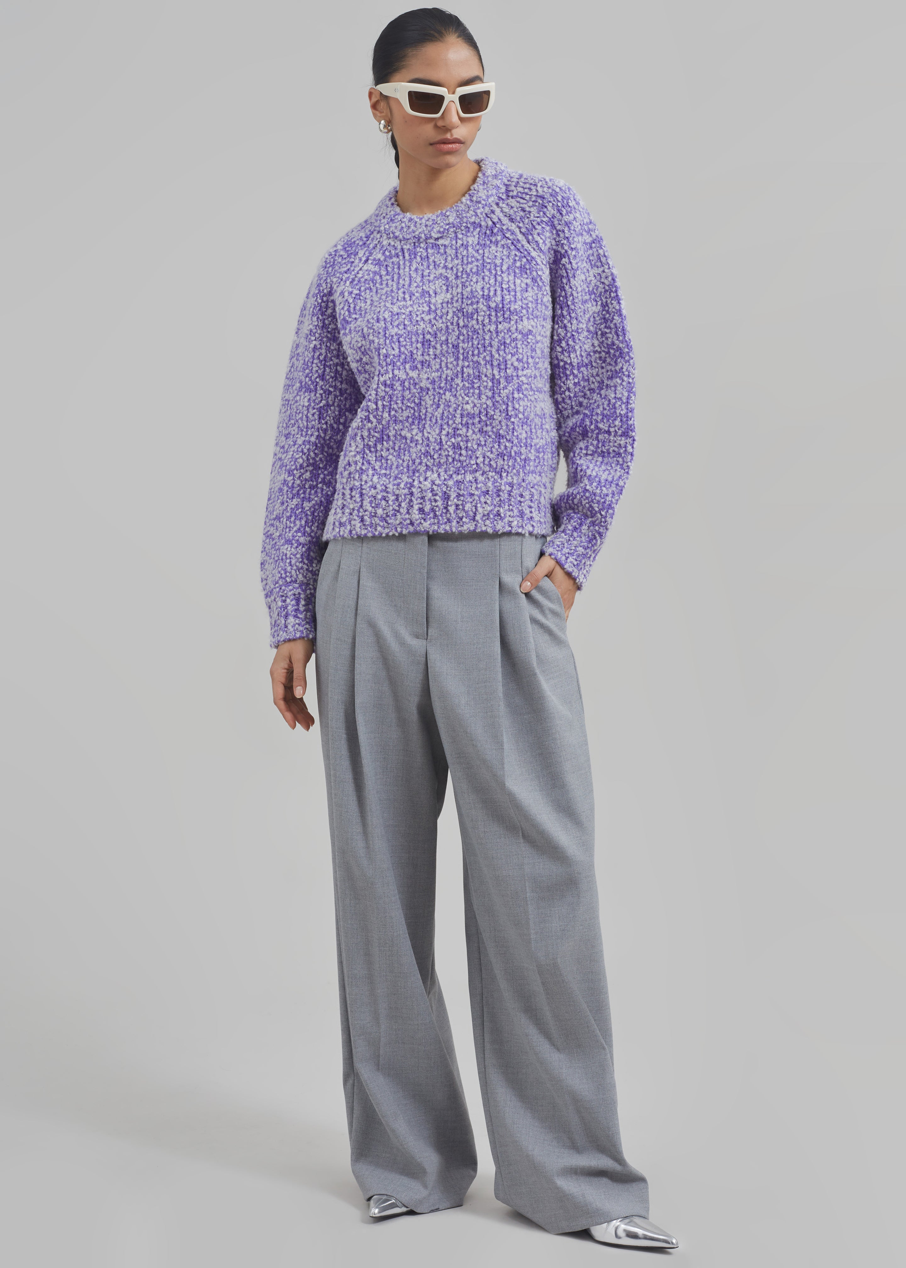 Samsøe Samsøe Aria Crew Neck - Simply Purple Melange